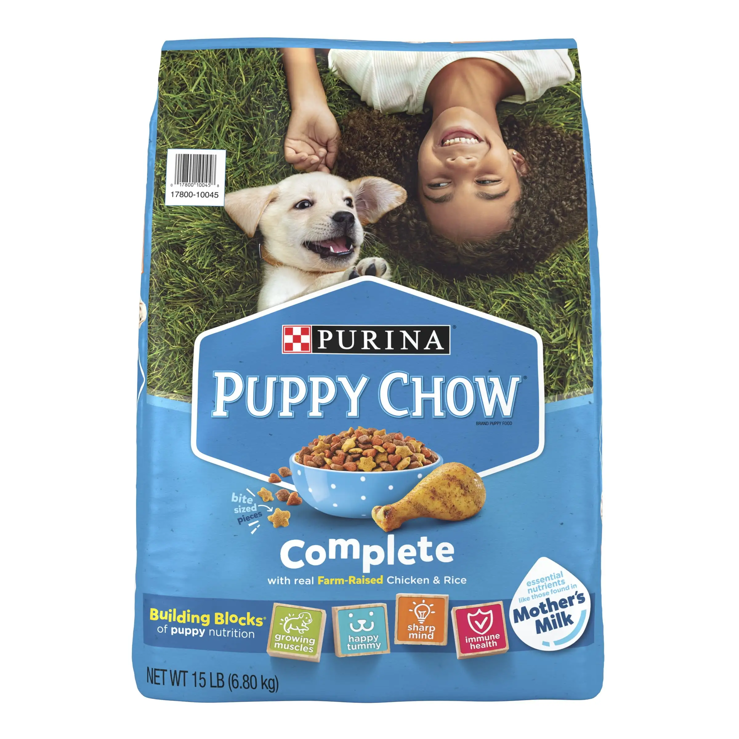 Purina Puppy Chow High Protein Dry Puppy Food. Complete With Real Chicken. 15 lb. Bag