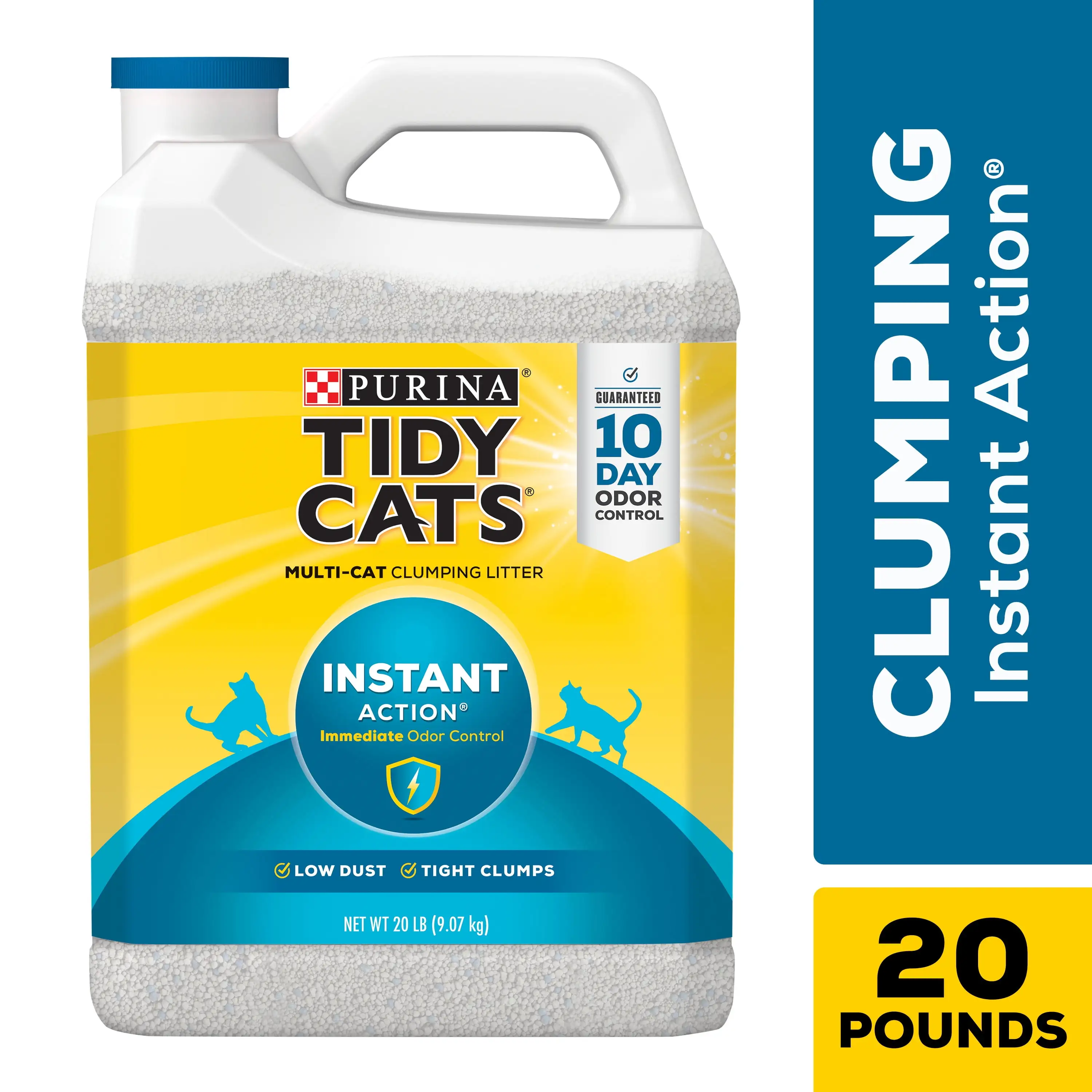 Purina Tidy Cats Clumping Cat Litter. Instant Action Multi Cat Litter. 20 lb. Jug