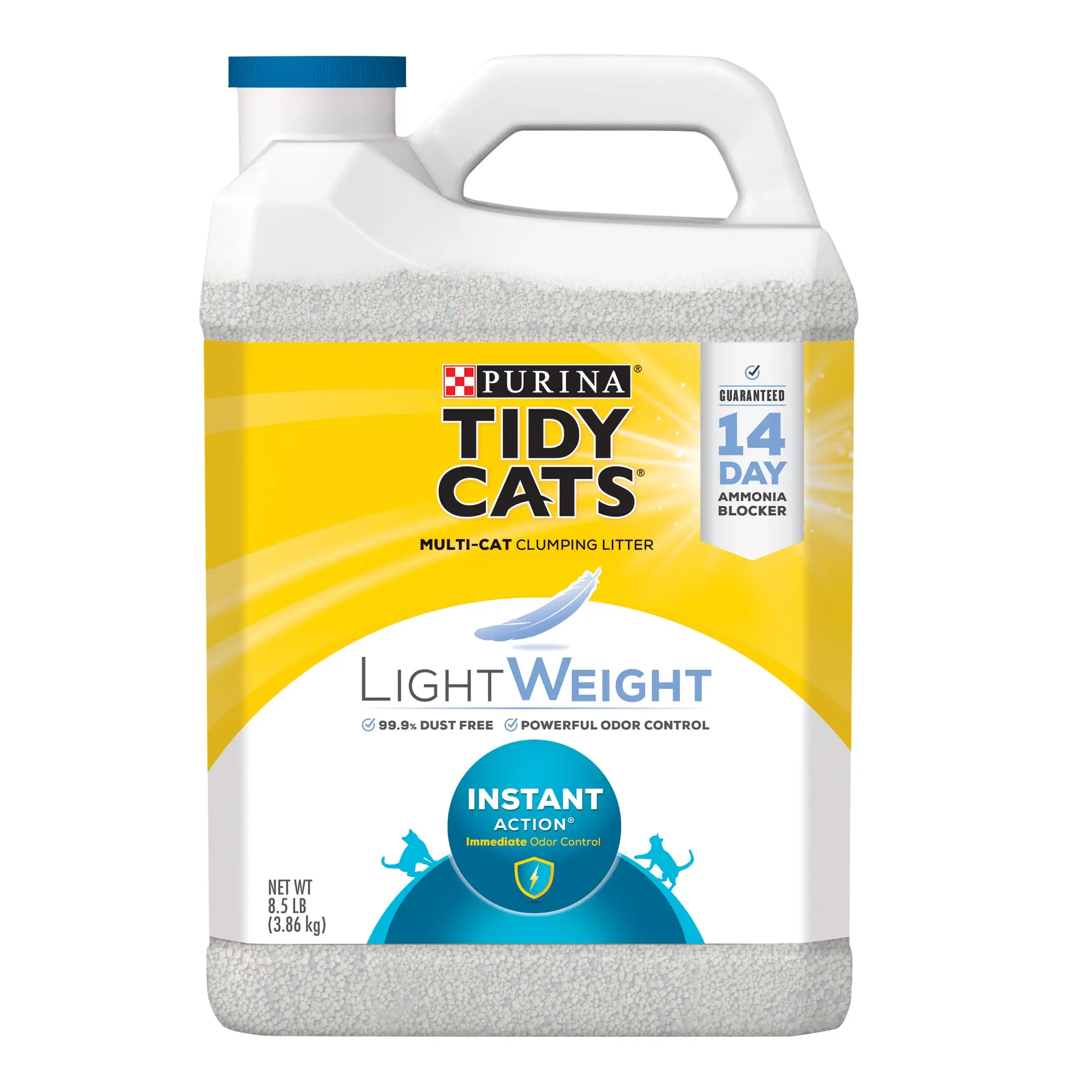 Purina Tidy Cats Light Weight. Low Dust. Clumping Cat Litter. LightWeight Instant Action Cat Litter. 8.5 lb. Jug