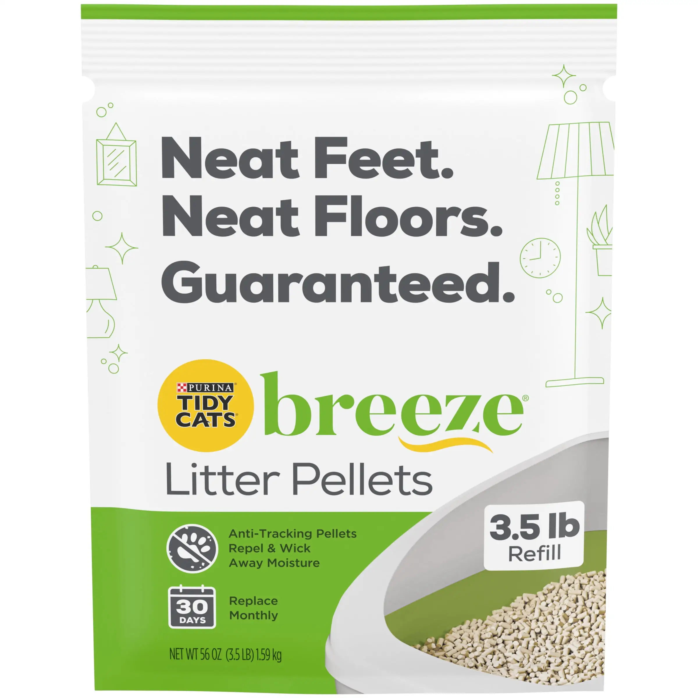 Purina Tidy Cats Litter Pellets. BREEZE Refill Litter Pellets. 3.5 lb. Pouch