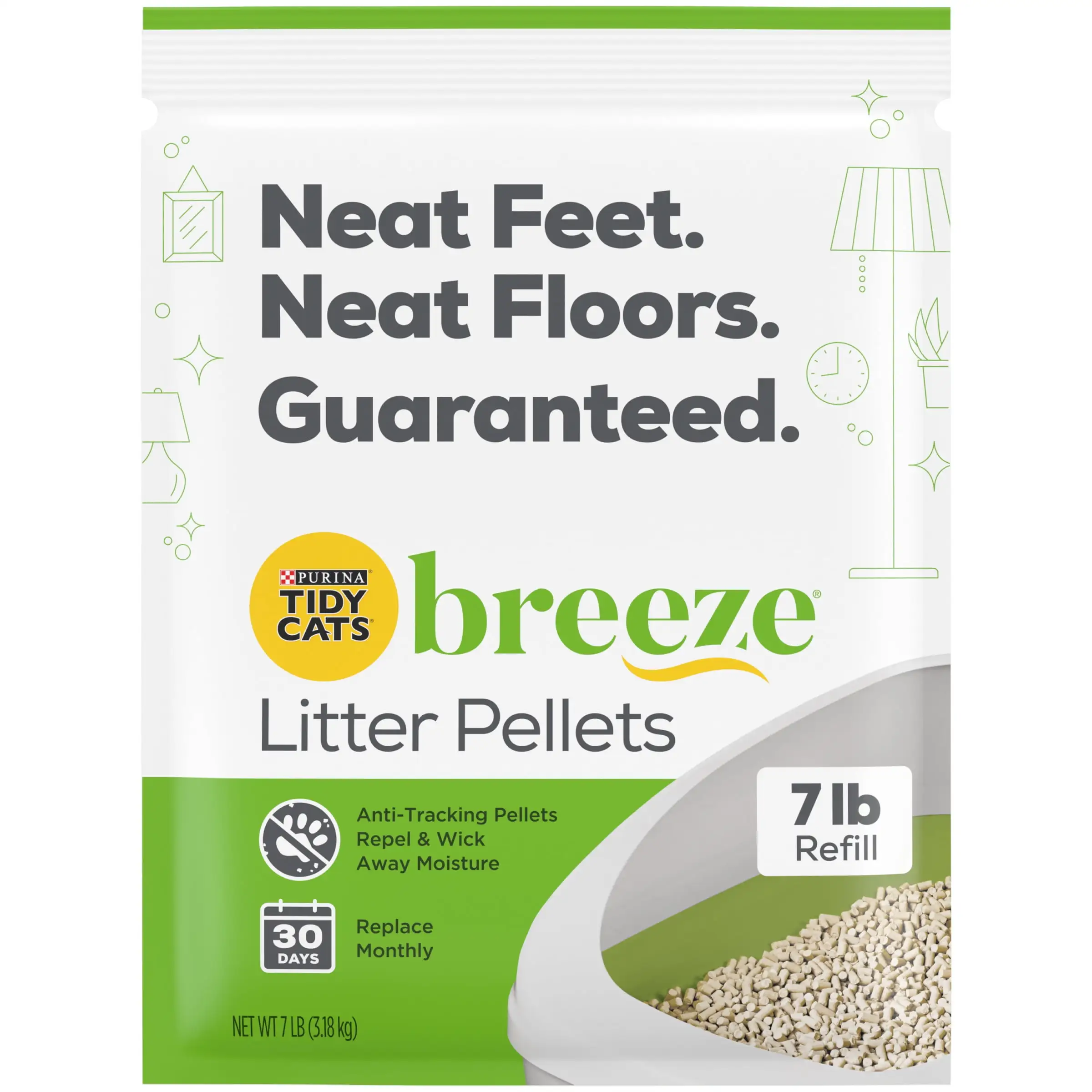 Purina Tidy Cats Litter Pellets. BREEZE Refill Litter Pellets. 7 lb. Pouch