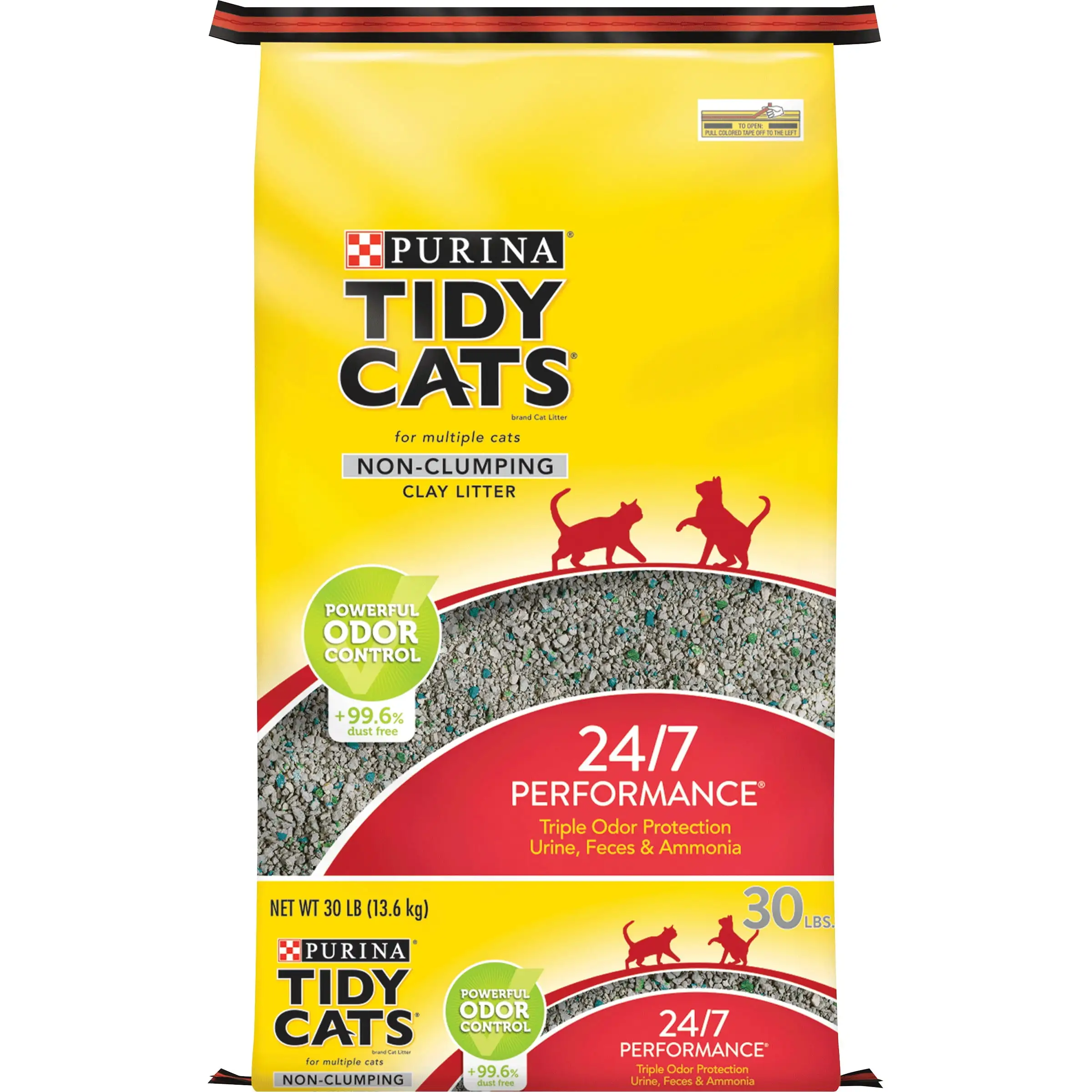 Purina Tidy Cats Non Clumping Cat Litter. 24/7 Performance Multi Cat Litter. 30 lb. Bag