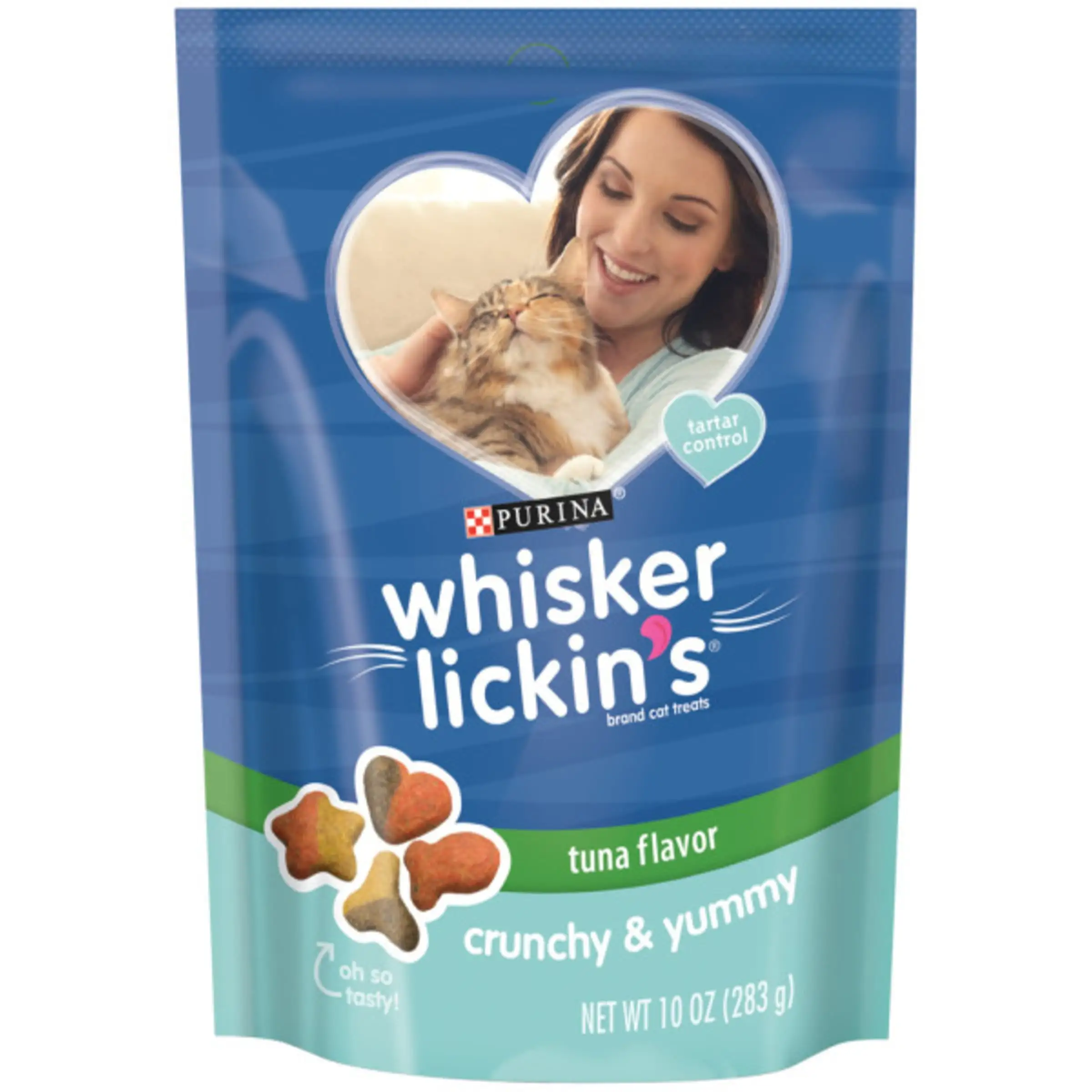 Purina Whisker Lickin's Cat Treats. Crunchy and Yummy Tuna Flavor