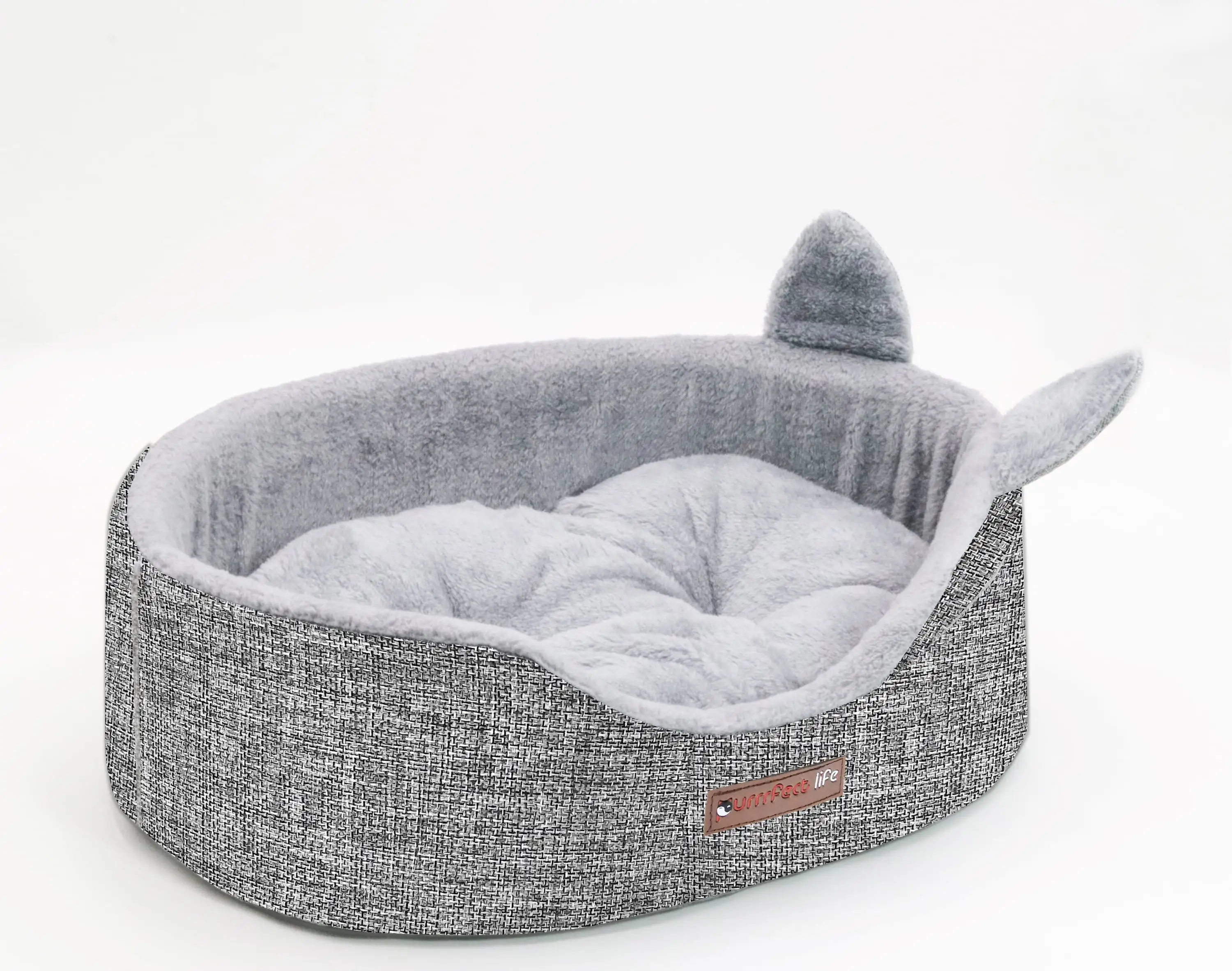 Purrrfect Life Oval Pet Beds for Cats and Small Dogs. Snuggery Bolster Pet Bed. Ultra Soft Short Plush. Washable High Resilience PP Cotton. and more