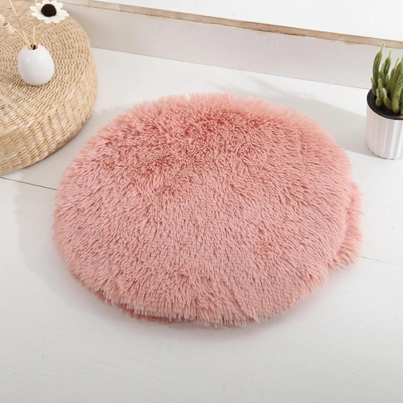 QISIWOLE Calming Dog Bed and Cat Bed. Anti Anxiety Pet Bed Round Fluffy Dog Bed for Small Medium Large Pets. Cat Beds for Indoor Cats. Warm and Washable Dog Bed (16/20/24).Clearance