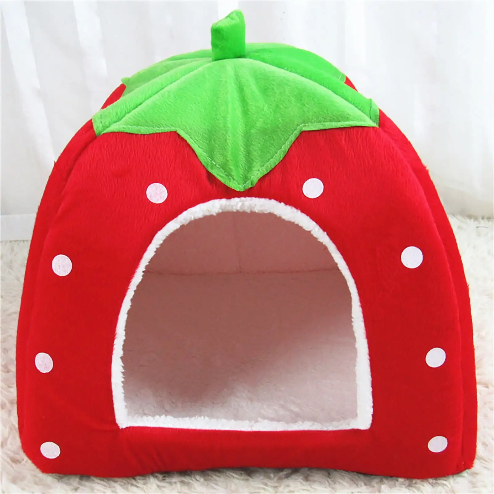 QISIWOLE Cute Strawberry Small Pet Bed for Guinea Pig Rabbit Bunny Kitten Hamster.Deals