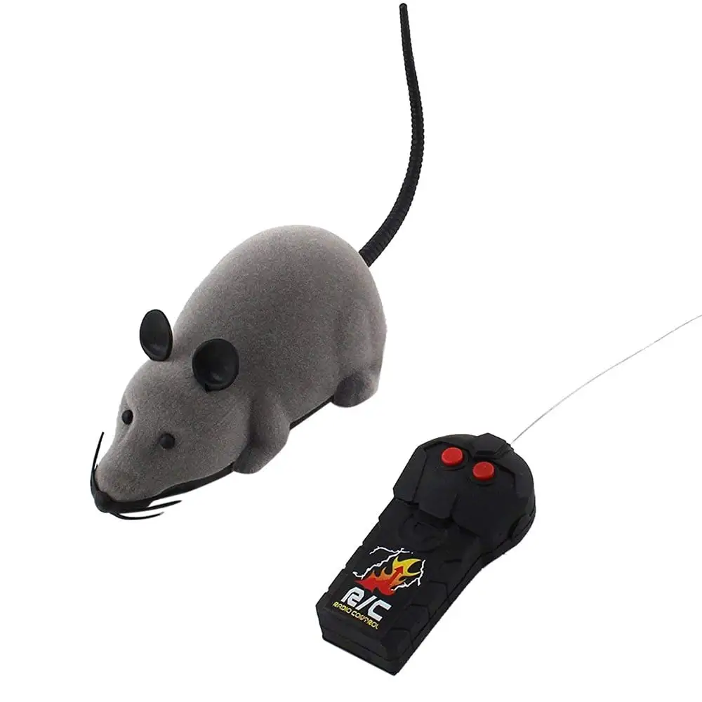 RC Funny Wireless Electronic Remote Control Mouse Rat Pet Toy For Cats