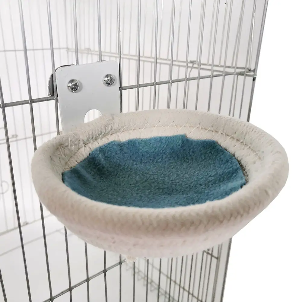 RONSHIN Bird Breeding Nest Handmade Cotton Rope Hatch House With Hooks For Budgie Parakeet Cockatiel Lovebird