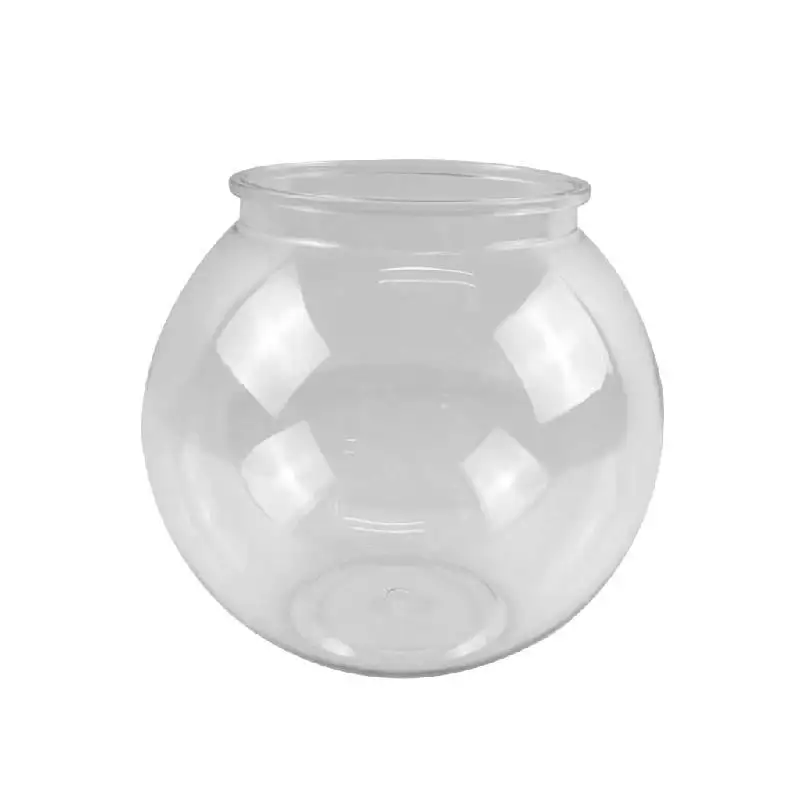 ROZYARD Plastic Round Aquarium Unbreakable Clear Desktop PET Fish Bowls for Small Fish