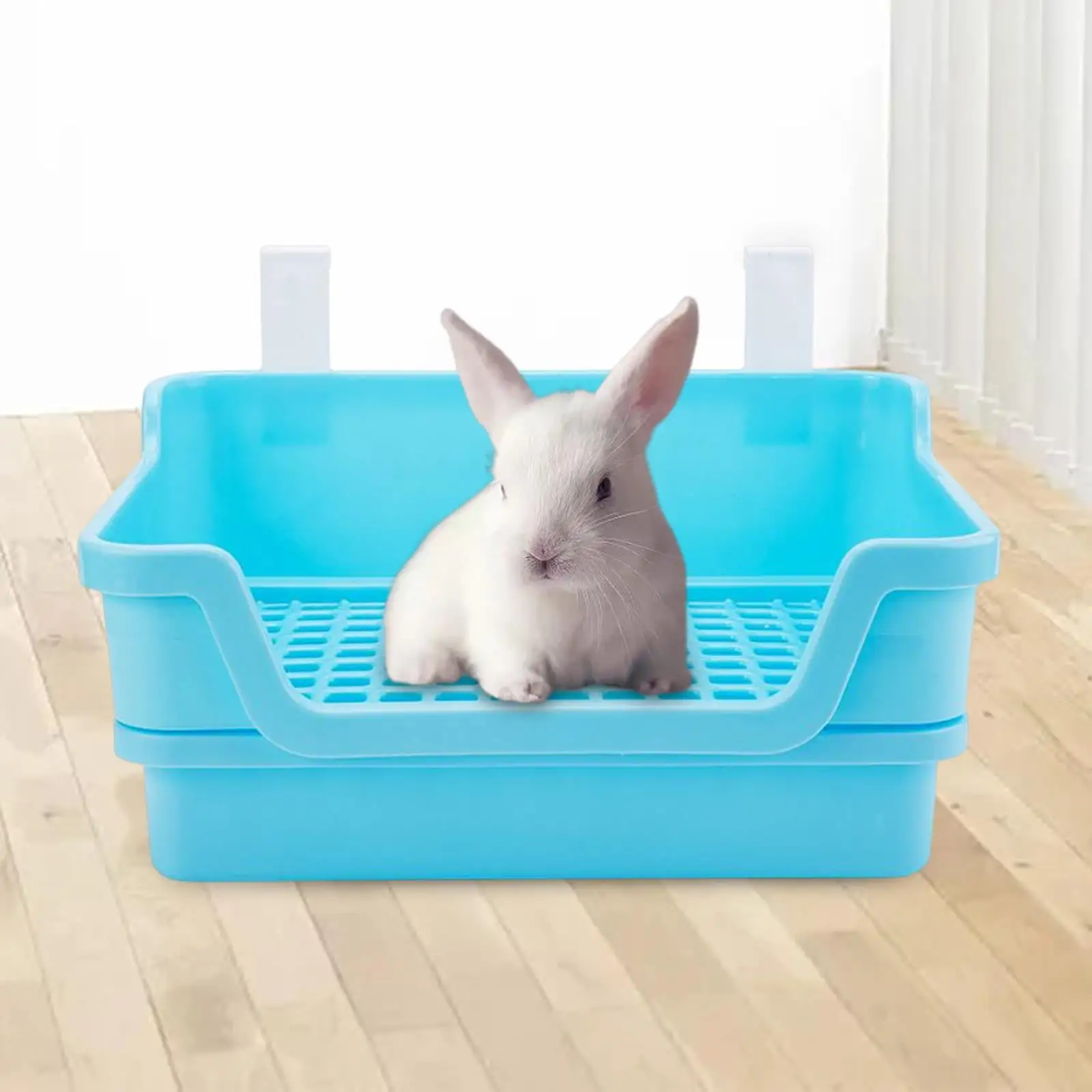 Rabbit Toilet Pet Pan Potty Trainer Bedding Box Guinea Cage Mount Indoor Hamster Corner Litter for Pets. Ferret .Bunny .Galesaur Blue