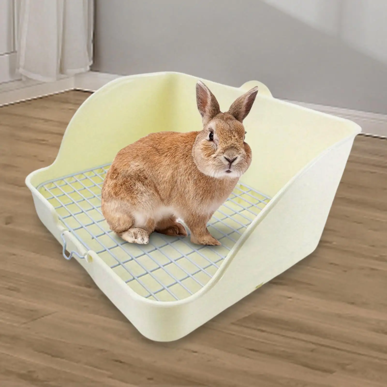 Rabbit Toilet. Square Cage Box Potty Trainer Corner Litter Bedding Box for Small Animals. Rabbits. . Chinchilla. Ferret Large