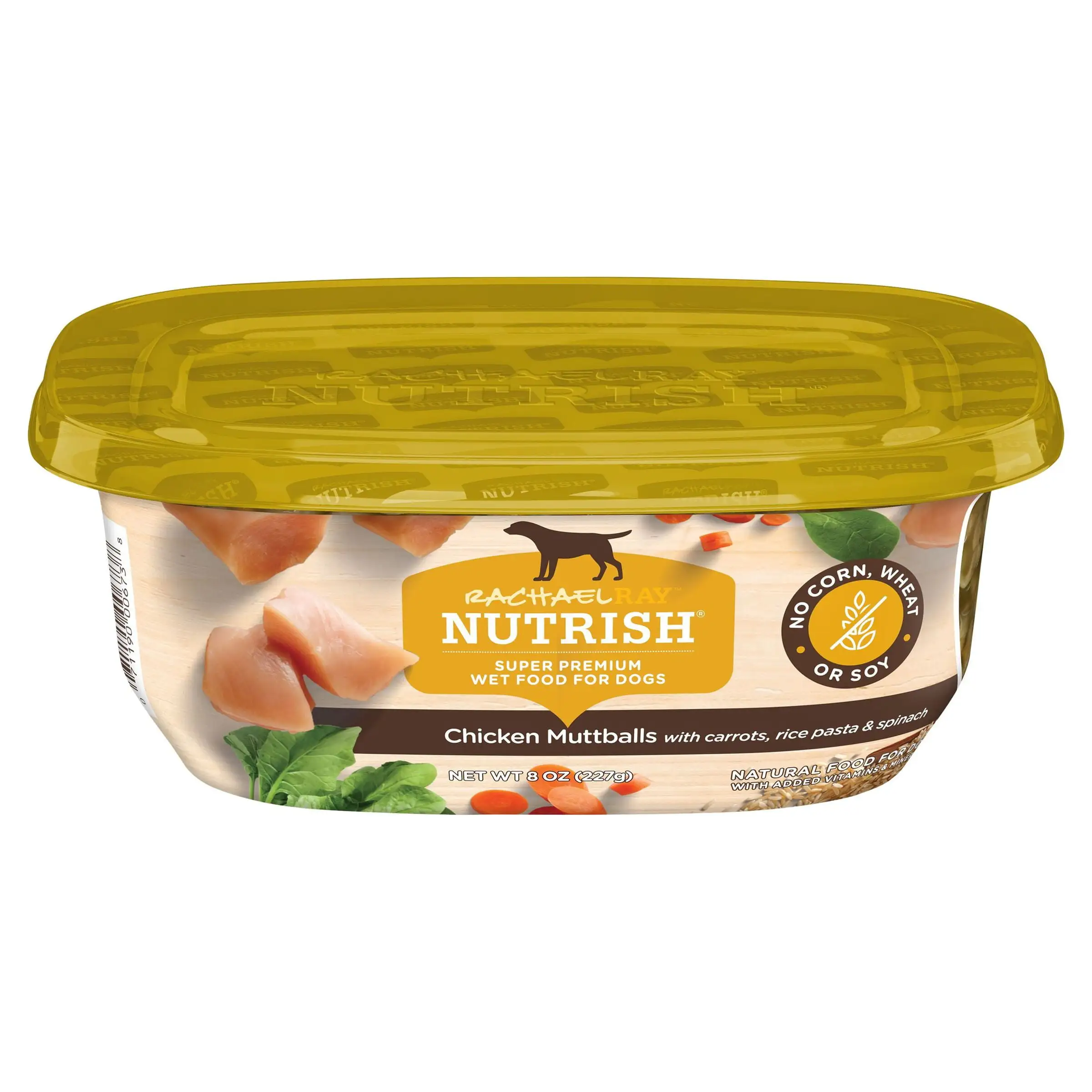 Rachael Ray Nutrish Natural Premium Wet Dog Food. Chicken Muttballs With Pasta. 8 Oz. Tub