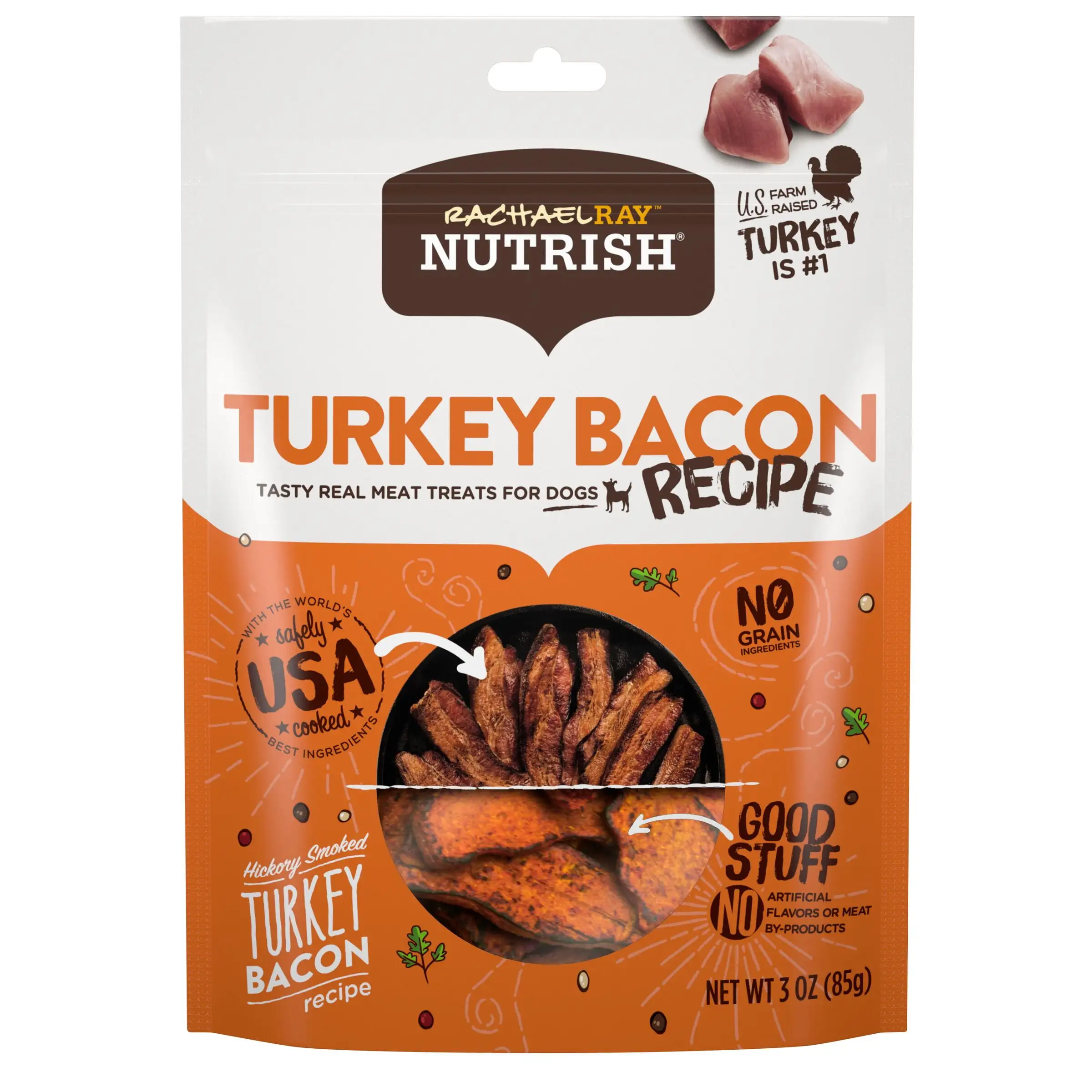 Rachael Ray Nutrish Turkey Bacon Grain Free Dog Treats. Hickory Smoked Turkey Bacon Recipe. 3-Ounce