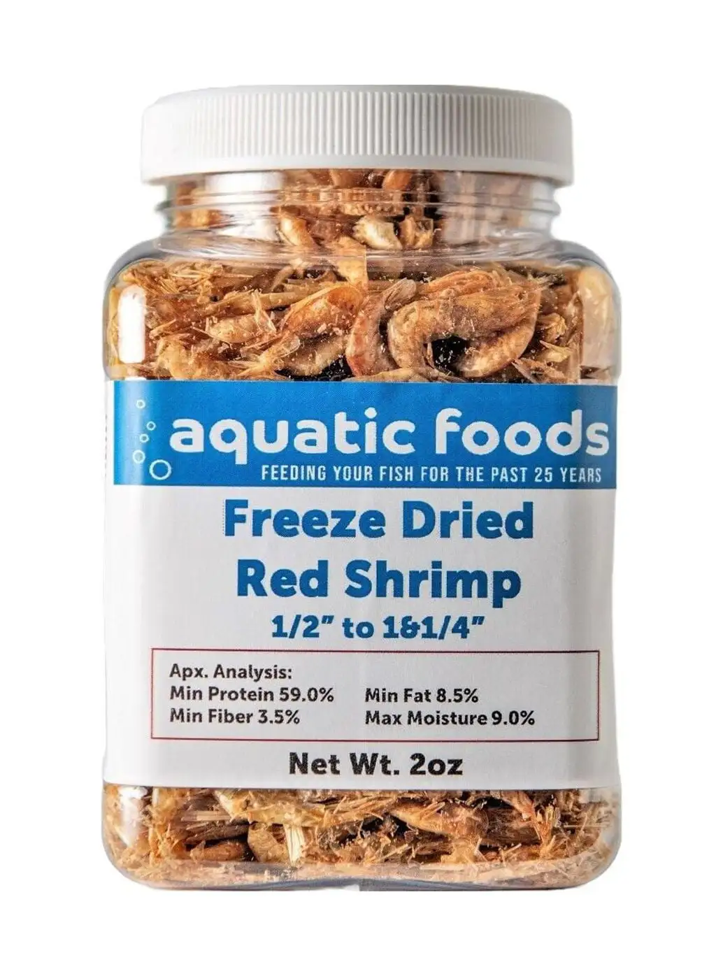 Red Shrimp--Freeze Dried 1/2 to 1 &1/4 Floating Red River Shrimp for All Tropicals. Turtles. Koi & Pond Fish. Rodentsa?|2oz Small Jar