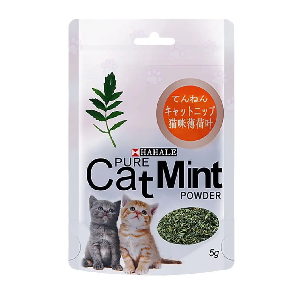 Reheyre 5g/Pack Cat Mint Powder Natural Catnip Pet Kitten Mouth Cleaning Flavor Treats