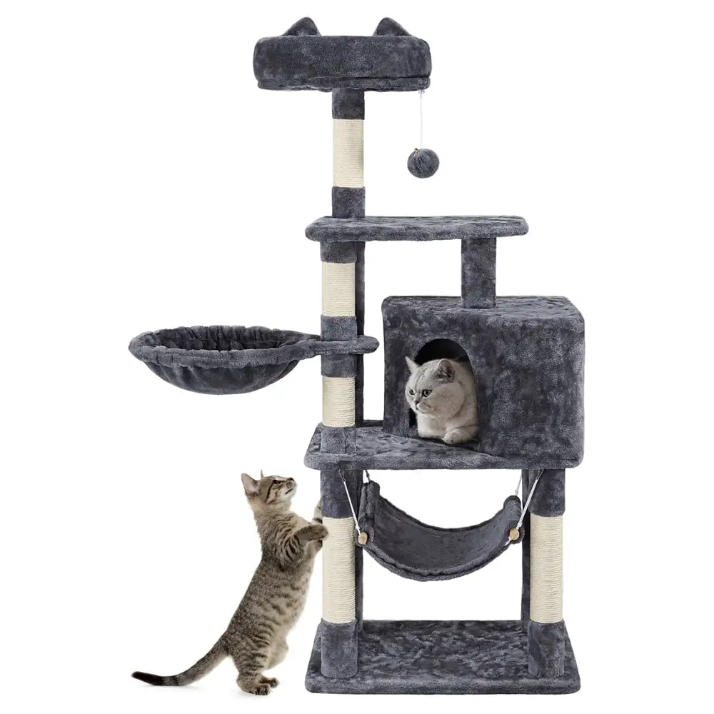 Renwick 54.5 Cat Tree Tower with Scratching Posts. Multiple Colors