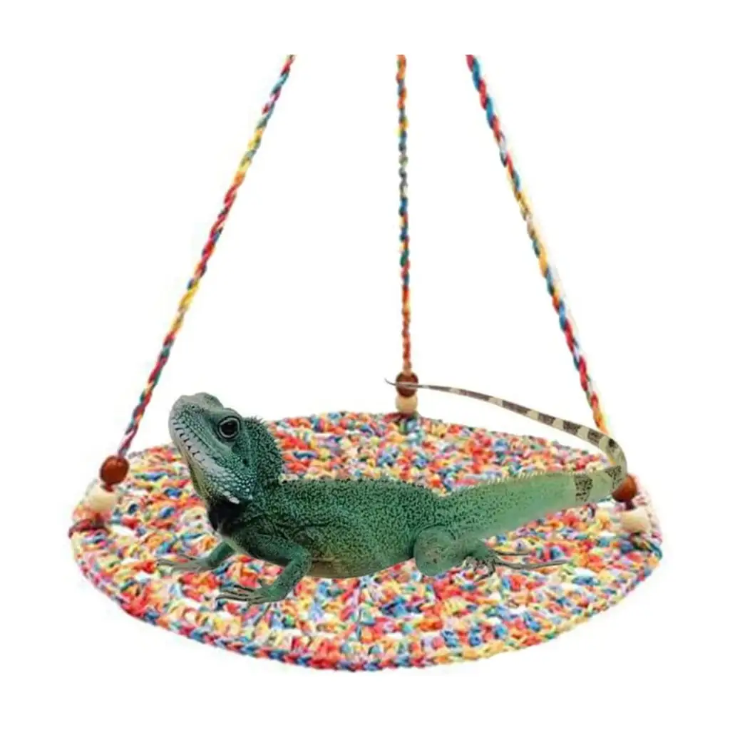 Reptile Hammock for Large Small Bearded Dragons Geckos Lizards Snake Crocheted Climbing Hammock Climbing Bed