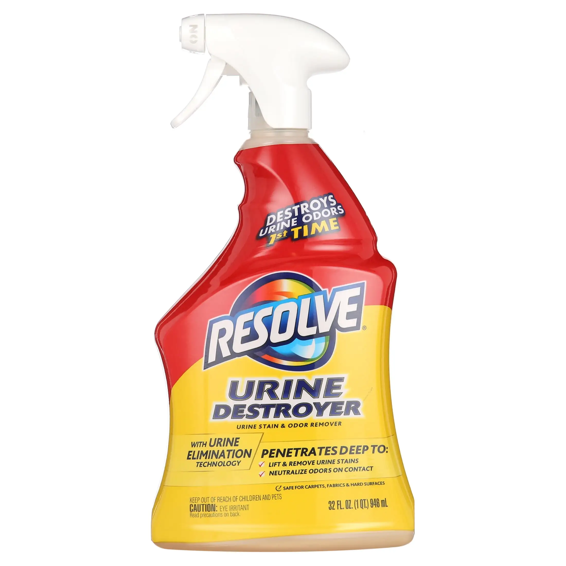 Resolve Urine Destroyer Pet Urine Stain and Odor Remover Spray. 32oz