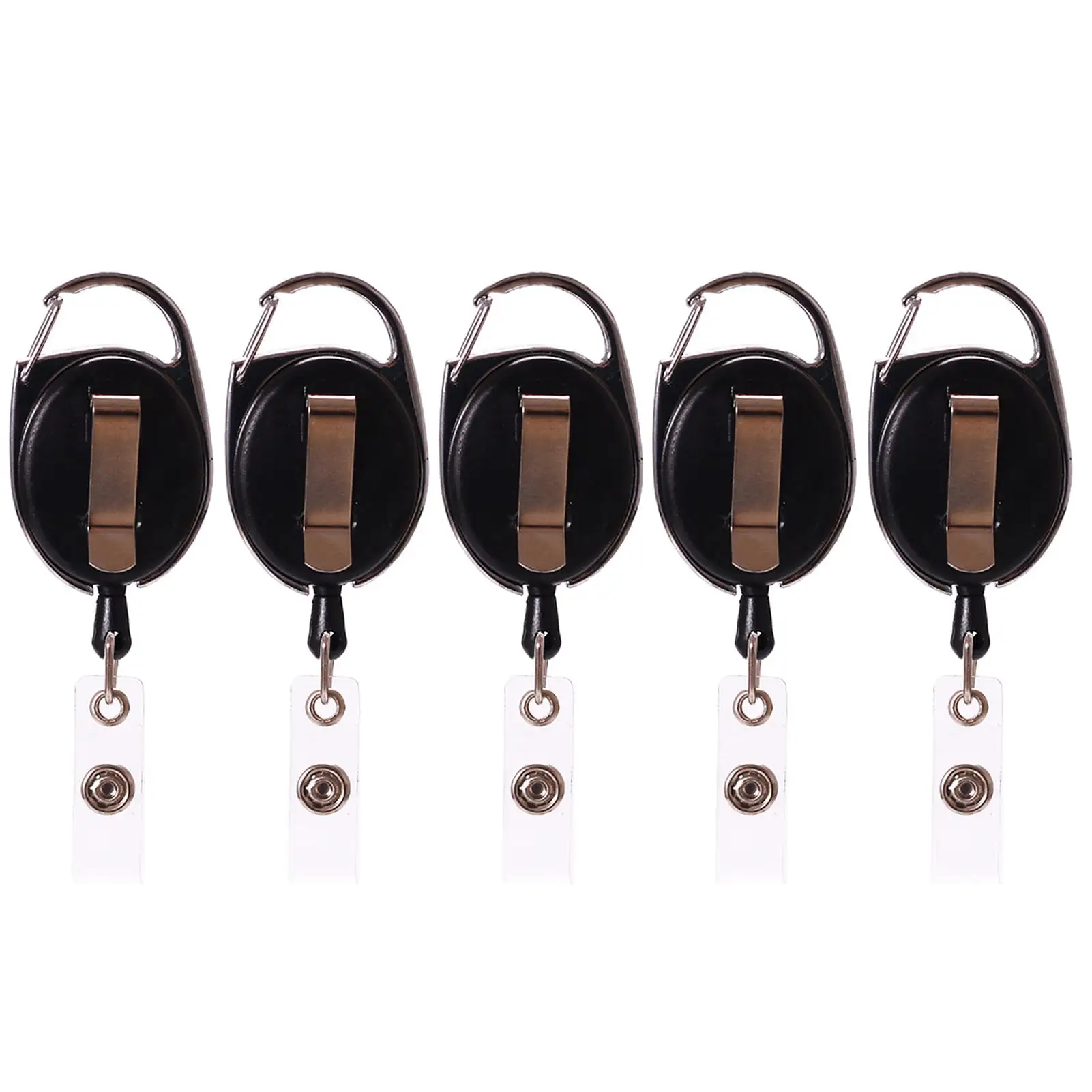 Retractable ID Badge Holders Clips Key Ring Badge Reels Retractable Name Tag Holder Clip for Office Work Nurse