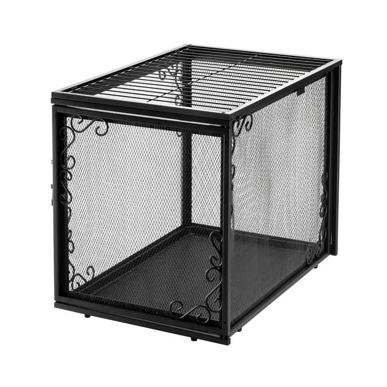 Richell 80017 Richell Metal Mesh Pet Crate Medium in Black