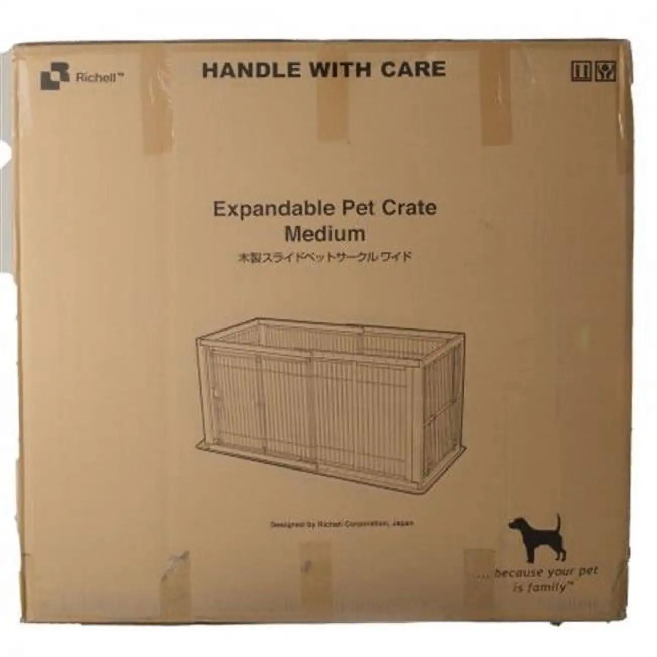 Richell 94921 Expandable Pet Crate with Floor Tray