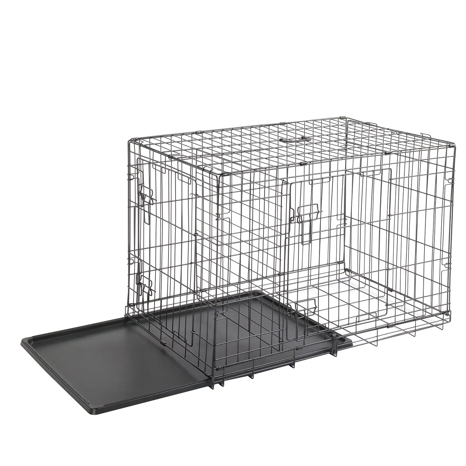 Rlietter 36 inch Pet Kennel Cat Dog Folding Steel Crate Animal Playpen Wire Metal