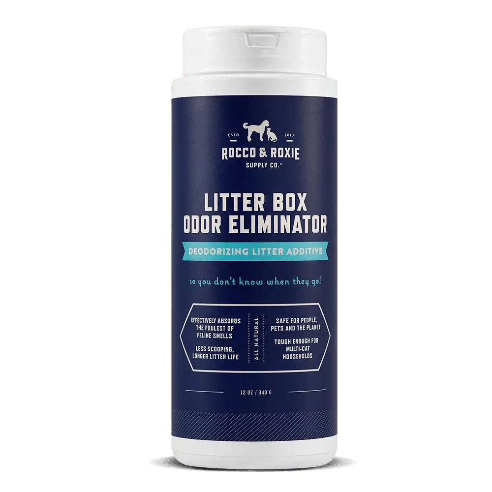 Rocco & Roxie Litter Box Odor Eliminator. Natural Urine Deodorizer. Fresh Scent. 12 oz Bottle