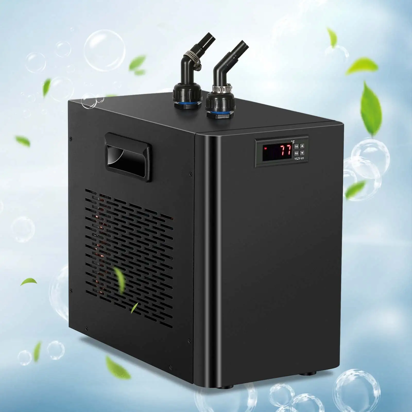 Rocita Aquarium Water Chiller 42 Gal. 1/10HP Fish Tank Chiller 160L with Quiet Compressor Refrigeration for Hydroponic System Axolotl Jellyfish Coral Crystal Shrimp