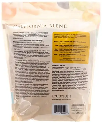 Roudybush California Blend Bird Food. Mini. 44-Ounce