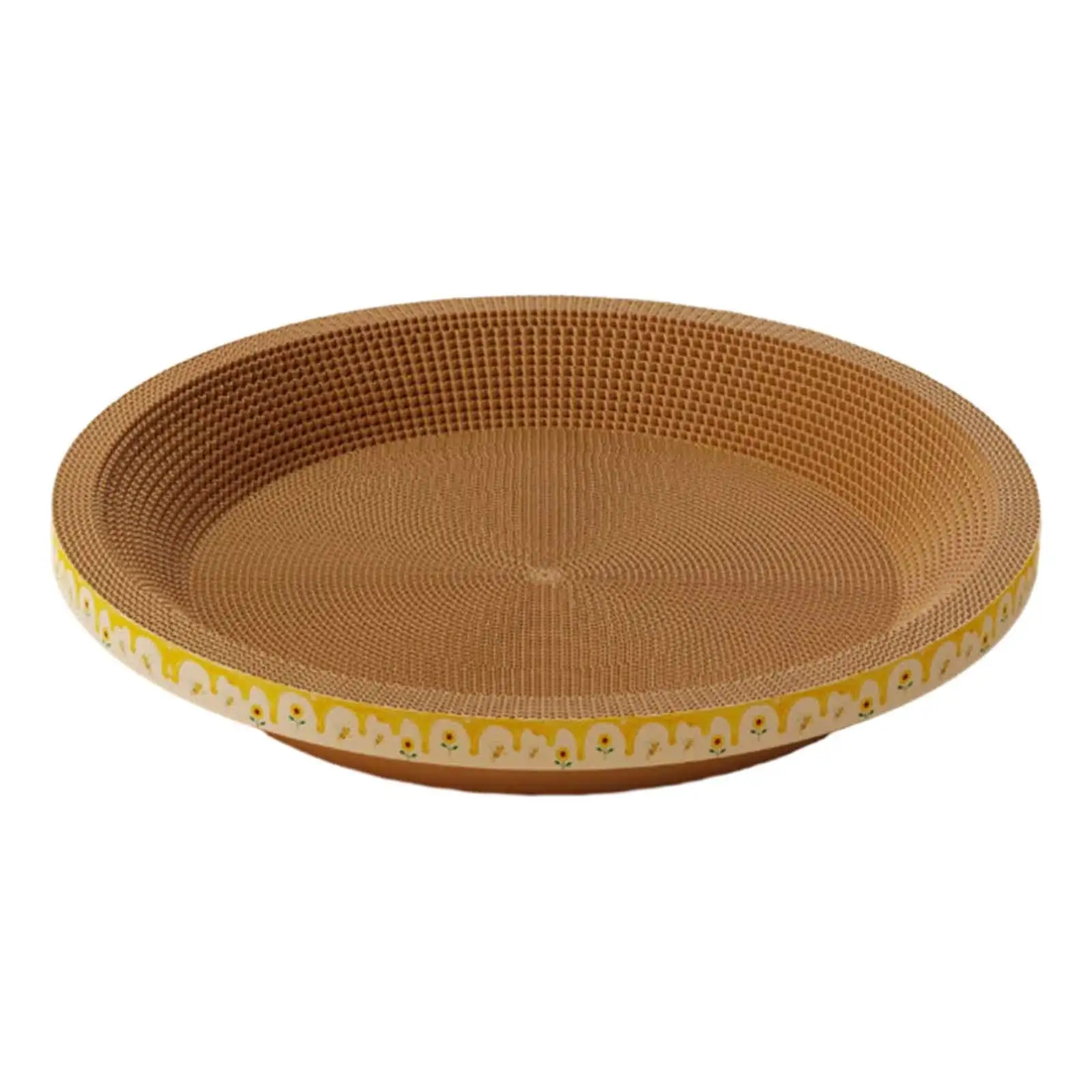 Round Cat Scratcher Pad Bed Round Cat Scratcher Board Interactive Toy Pet Cats Sleeping Bed for Small Medium Large Cats Kitty 50cmx10cm