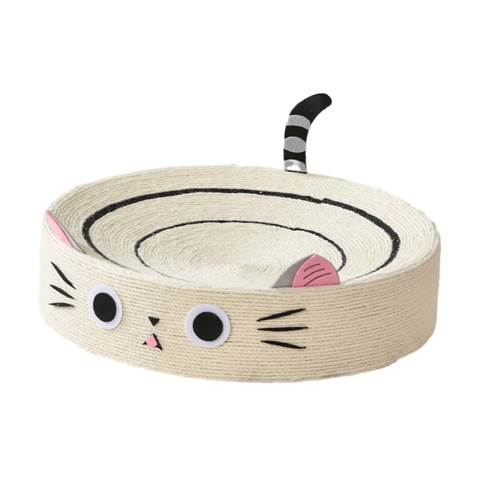 Round Sisal Cat Scratch Pad Cat Scratcher Bed Toys Durable Circular Creative Sturdy Home Decoration Cat Scratching Pad Lounge . Cat