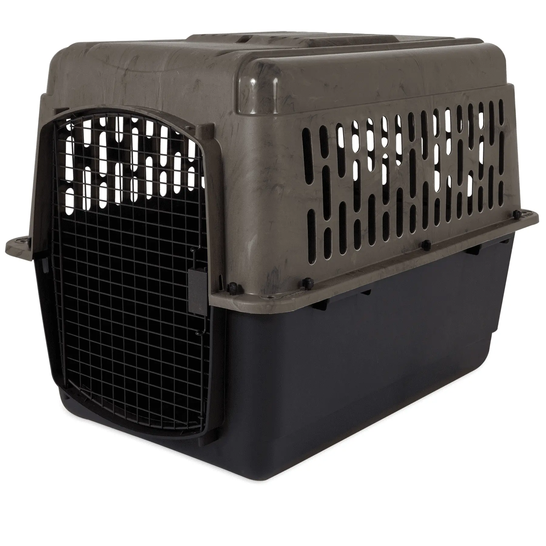 Ruffmaxx Pet Kennel Large 36 Dog Crate. Plastic Travel Pet Carrier for Pets 50-70 lb. Camo