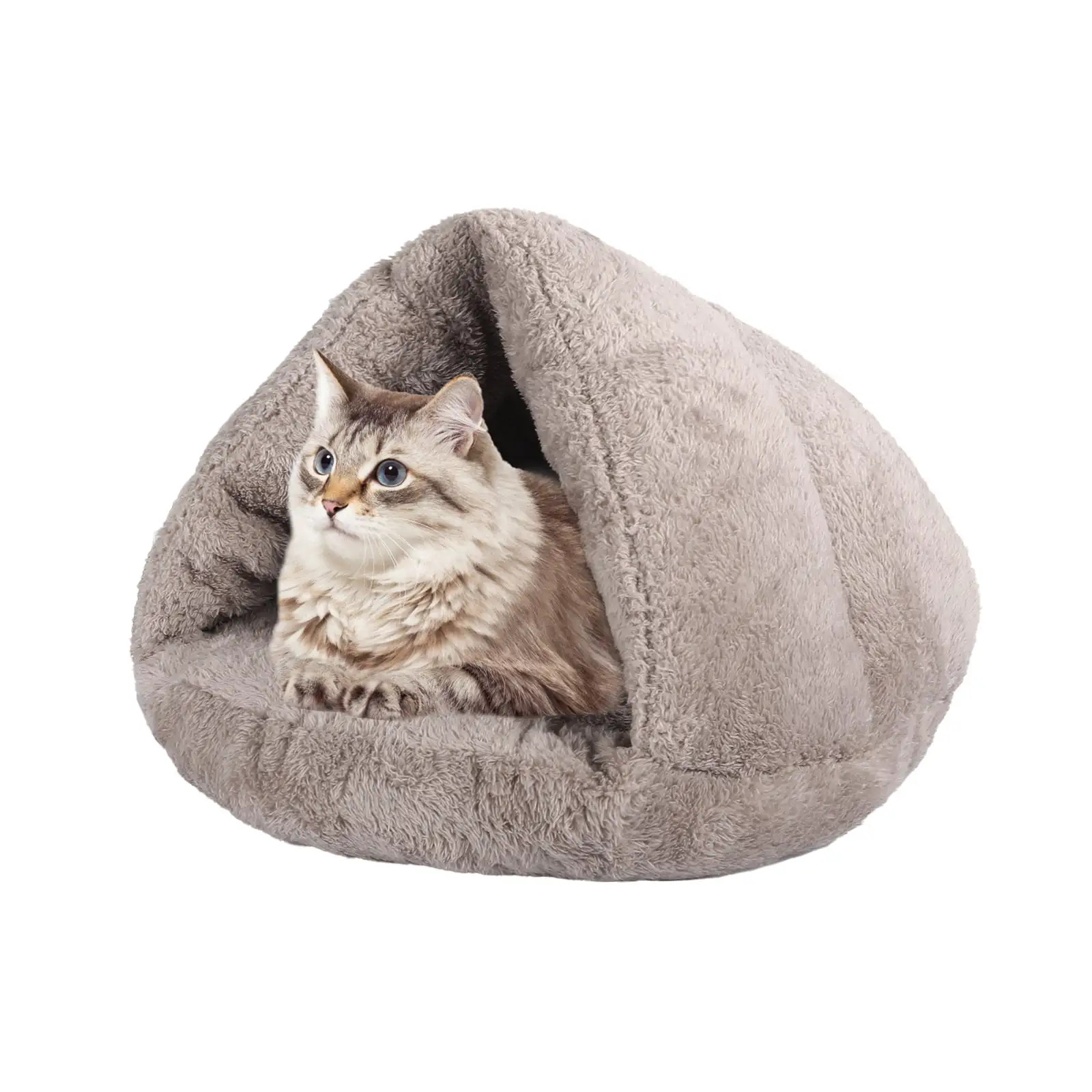 SENNAUX Pet Cat Cave Bed Hooded House for Cats Puppy Small