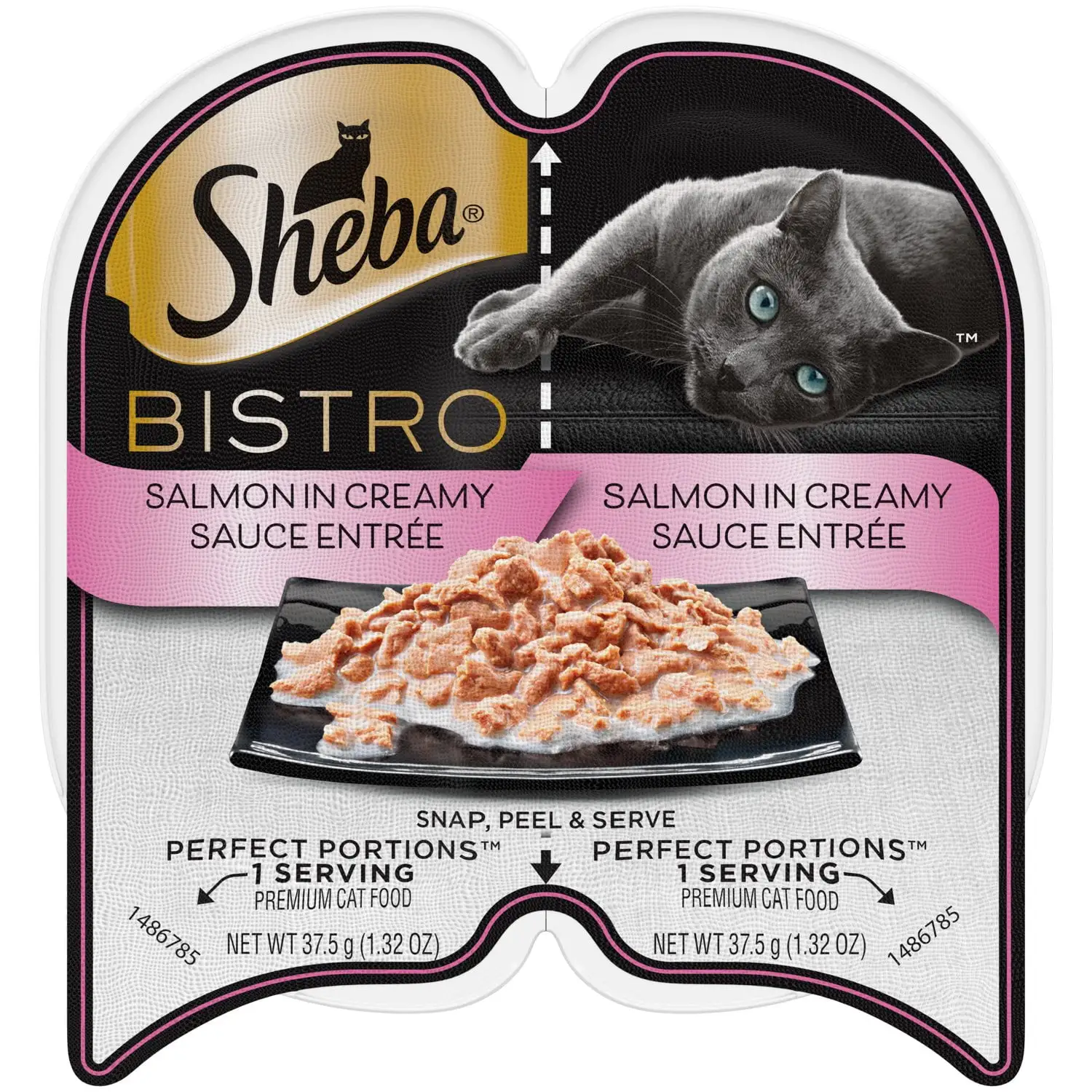 SHEBA Perfect Portions Bistro Creamy Salmon Wet Cat Food. 1.32 oz Trays