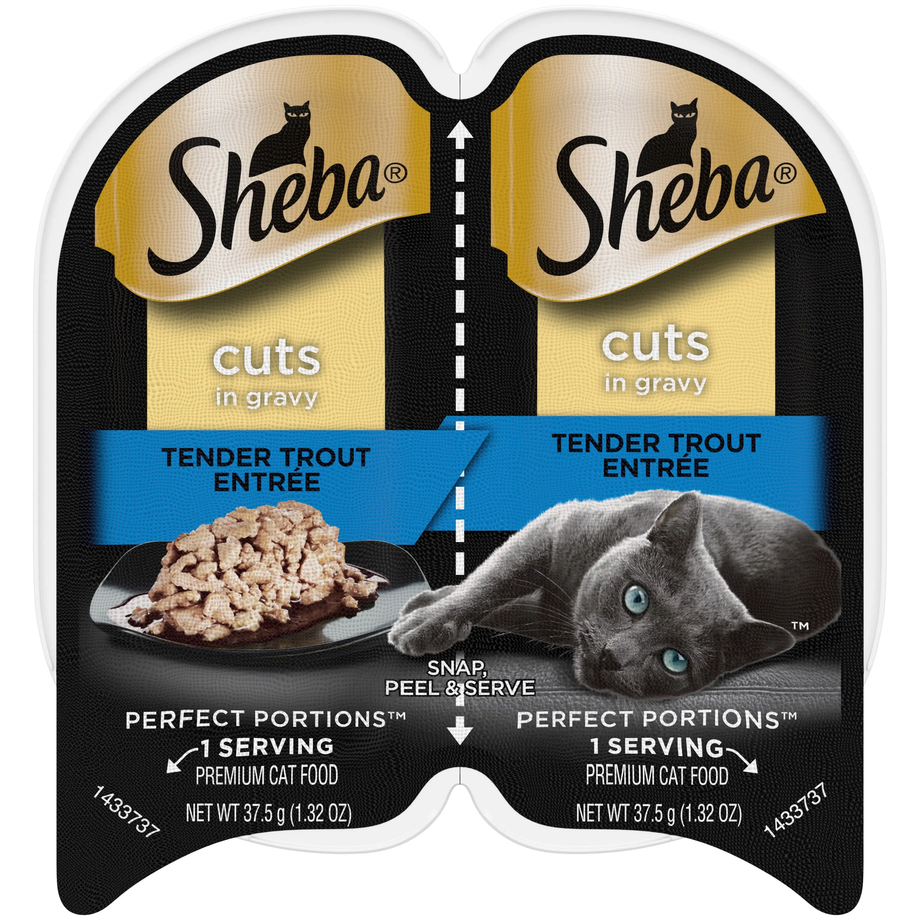 SHEBA Wet Cat Food Cuts in Gravy Tender Trout Entree.