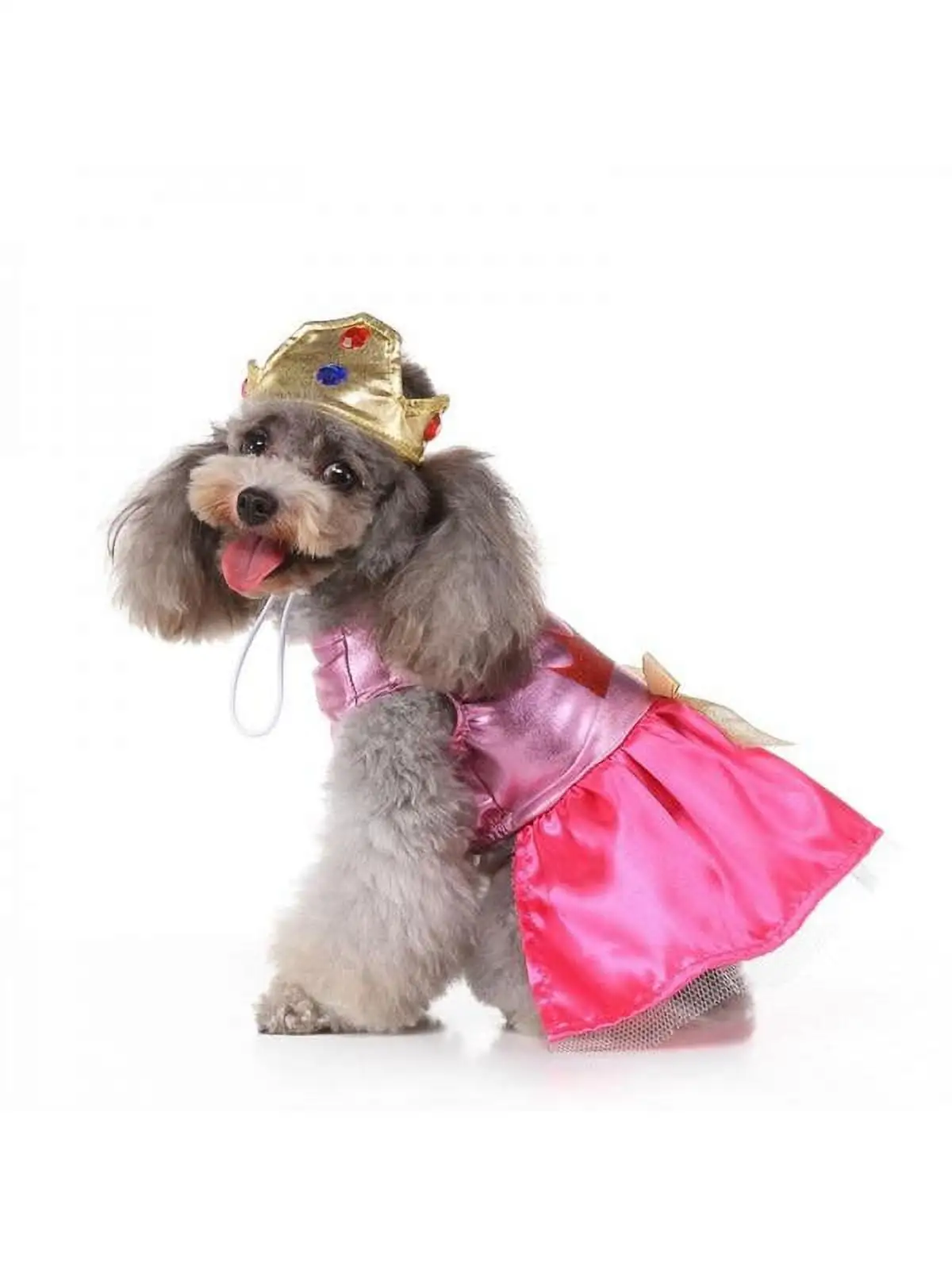 SHEMALL Pet Halloween Cosplay Costume Funny Cartoon Princess Dress And Hat Set