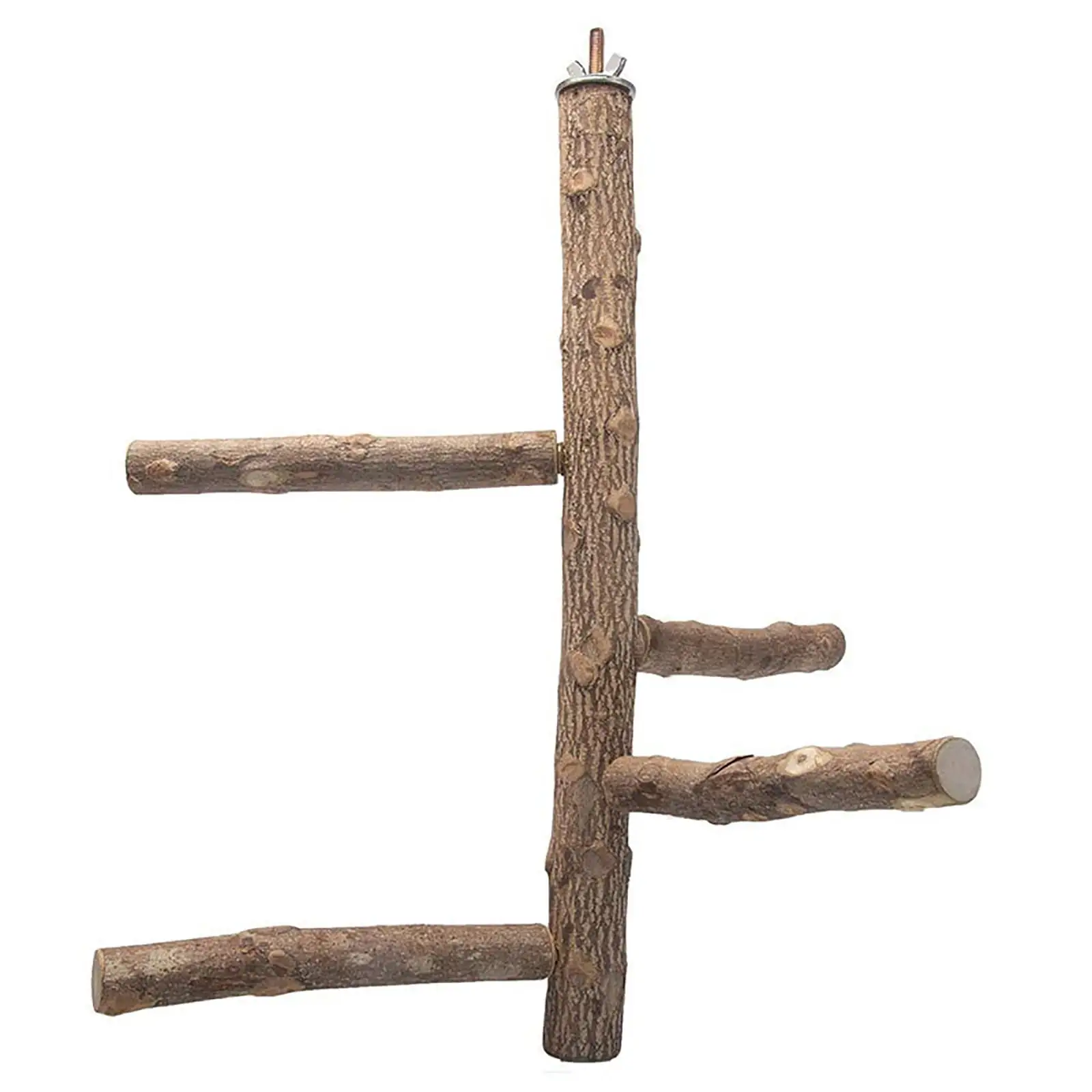 SIEYIO Parrot Perch Stands Birds Stand Pole Natural Wood Stick Grinding S/for M/L Multi Branch Paw Climbing Standing