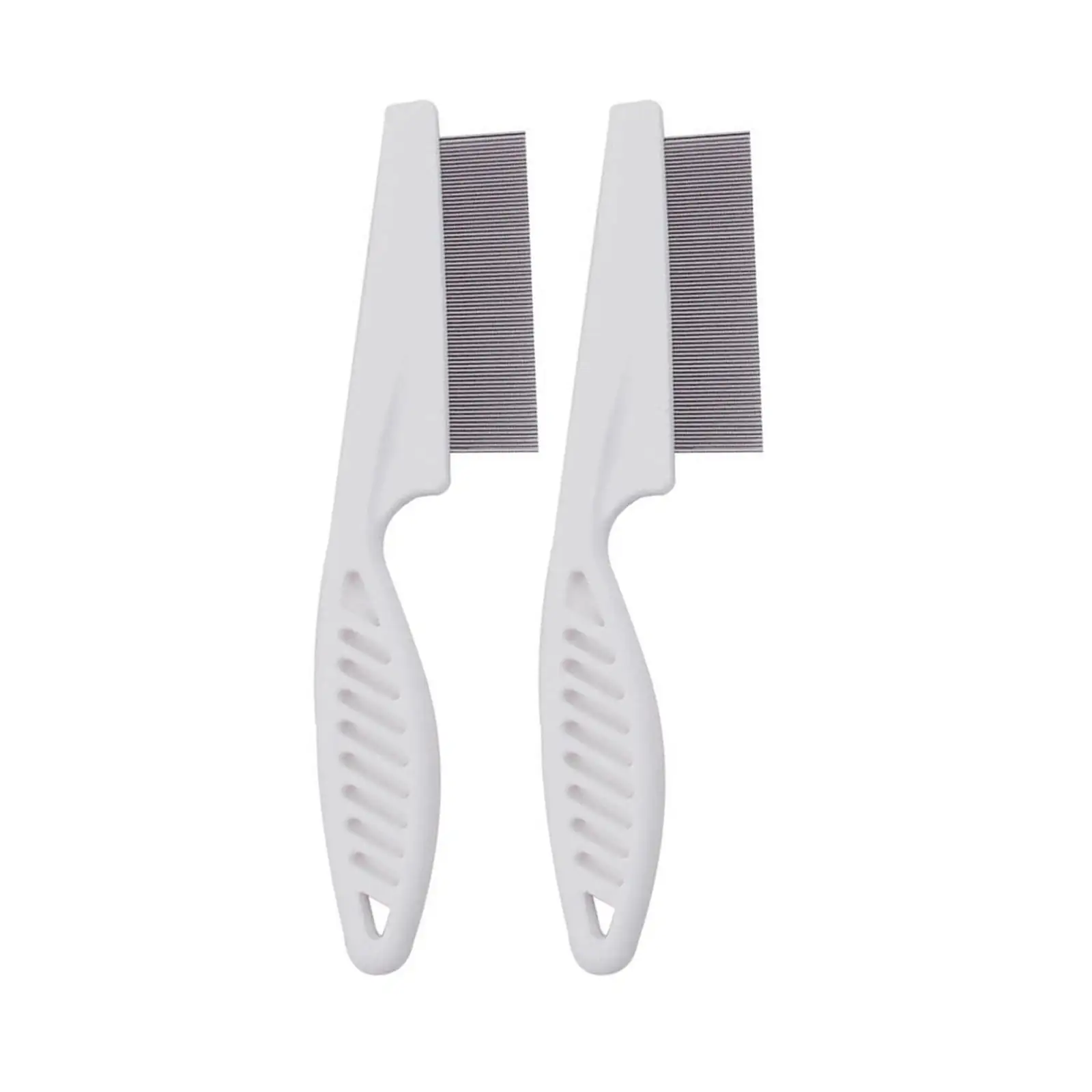 SOWNBV Tools&Home Improvement 2PCS Pet Hair Grooming Comb Flea Shedding Brush Puppy Dog Stainless Comb White One Size