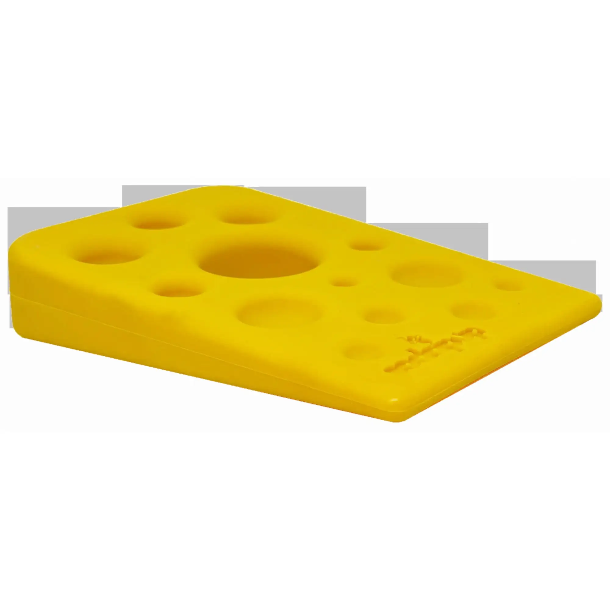 SP Swiss Cheese Wedge Durable Nylon Dog Chew Toy for Aggressive Chewers Yellow