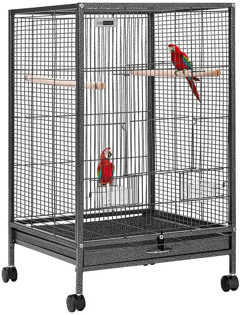 SPECSTAR 30 Large Rolling Metal Bird Cage with for Parrots. Lovebirds and Cockatiel