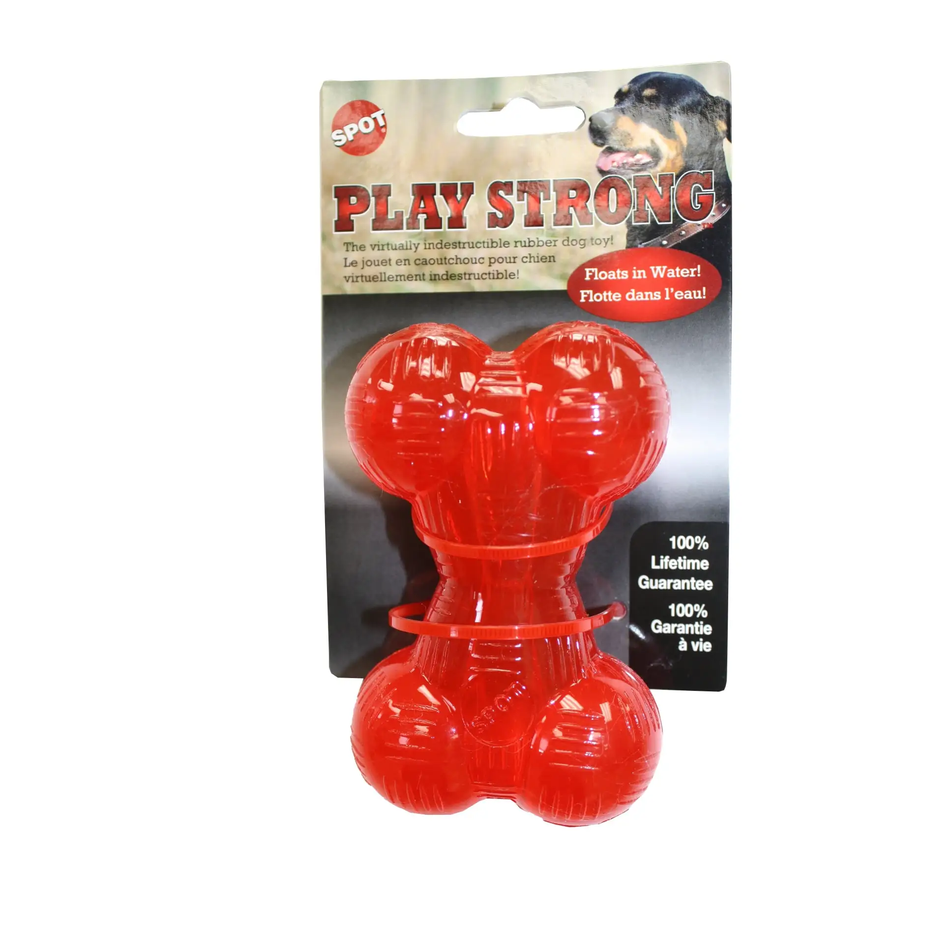 SPOT Play Strong Rubber Bone 4.5 Dog Toy