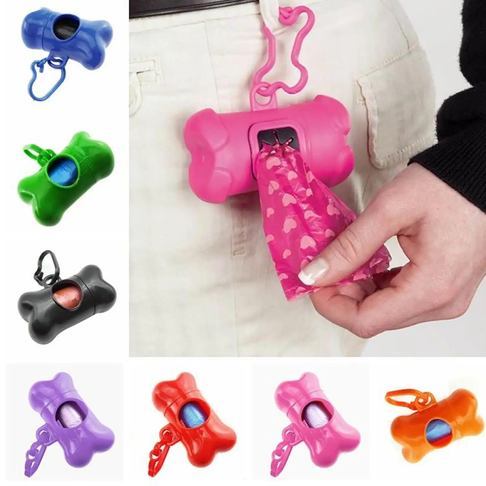 SPRING PARK Dog Poop Bag Dispenser. Poop Bag Holder. Pet Waste Bag Distributor. Carabiner Fastener Included