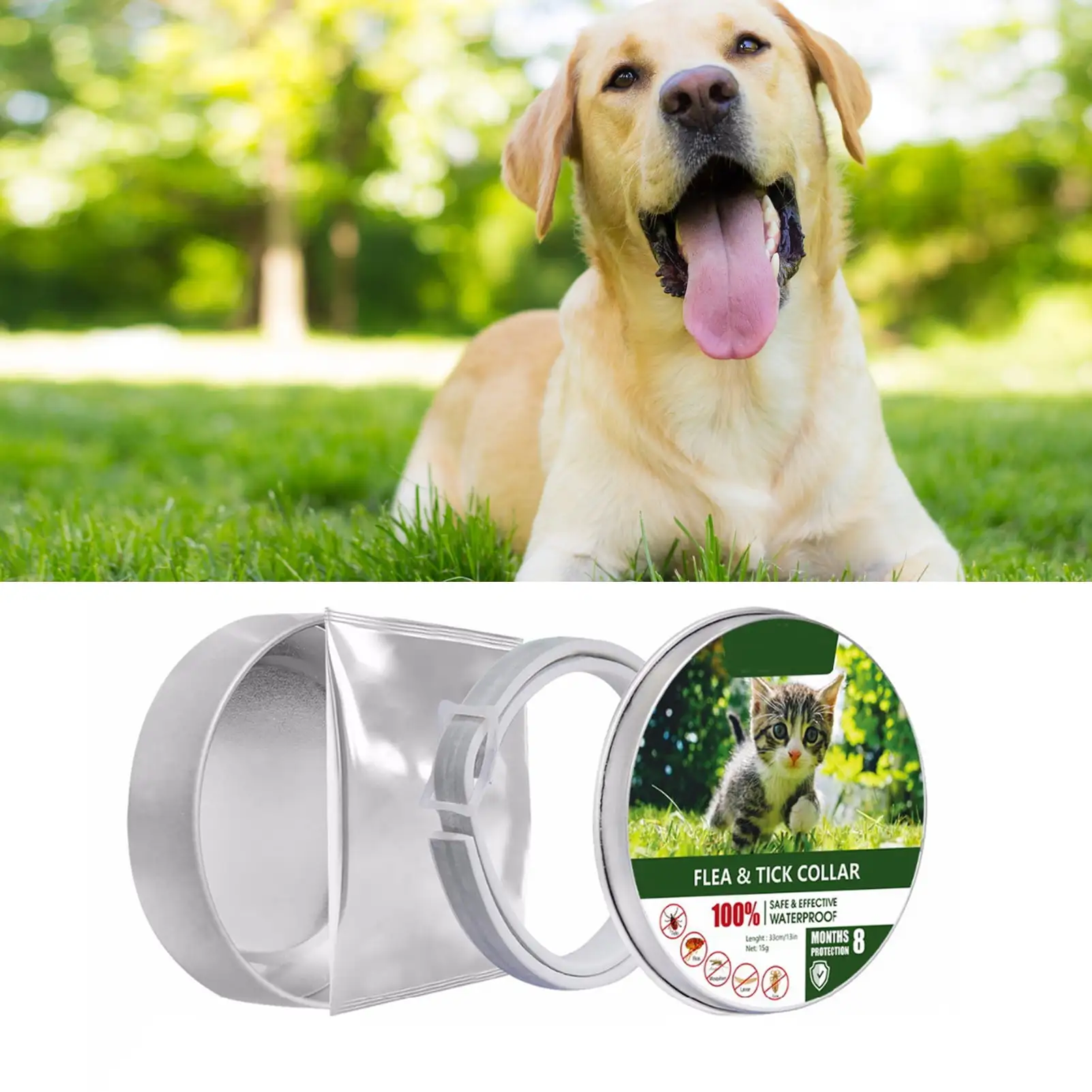 SPRING PARK Flea and Tick Collar for Dogs.Flea and Tick Treatment and Prevention for Dogs. Natural Ingredients.Include Tick Removal Tools