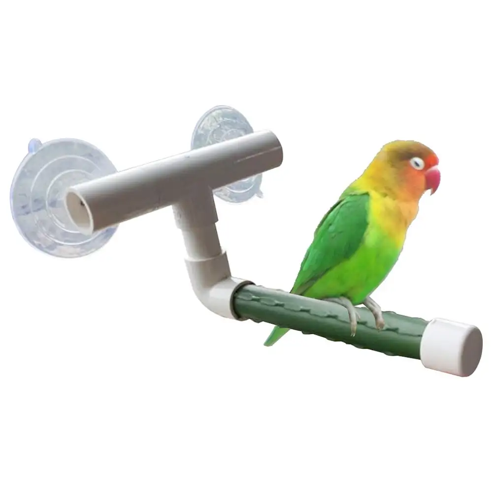 SPRING PARK Parrots Perches Foldable Bird Perches Suction Cup Window Shower Bath Wall Paw Grinding Stand Toy