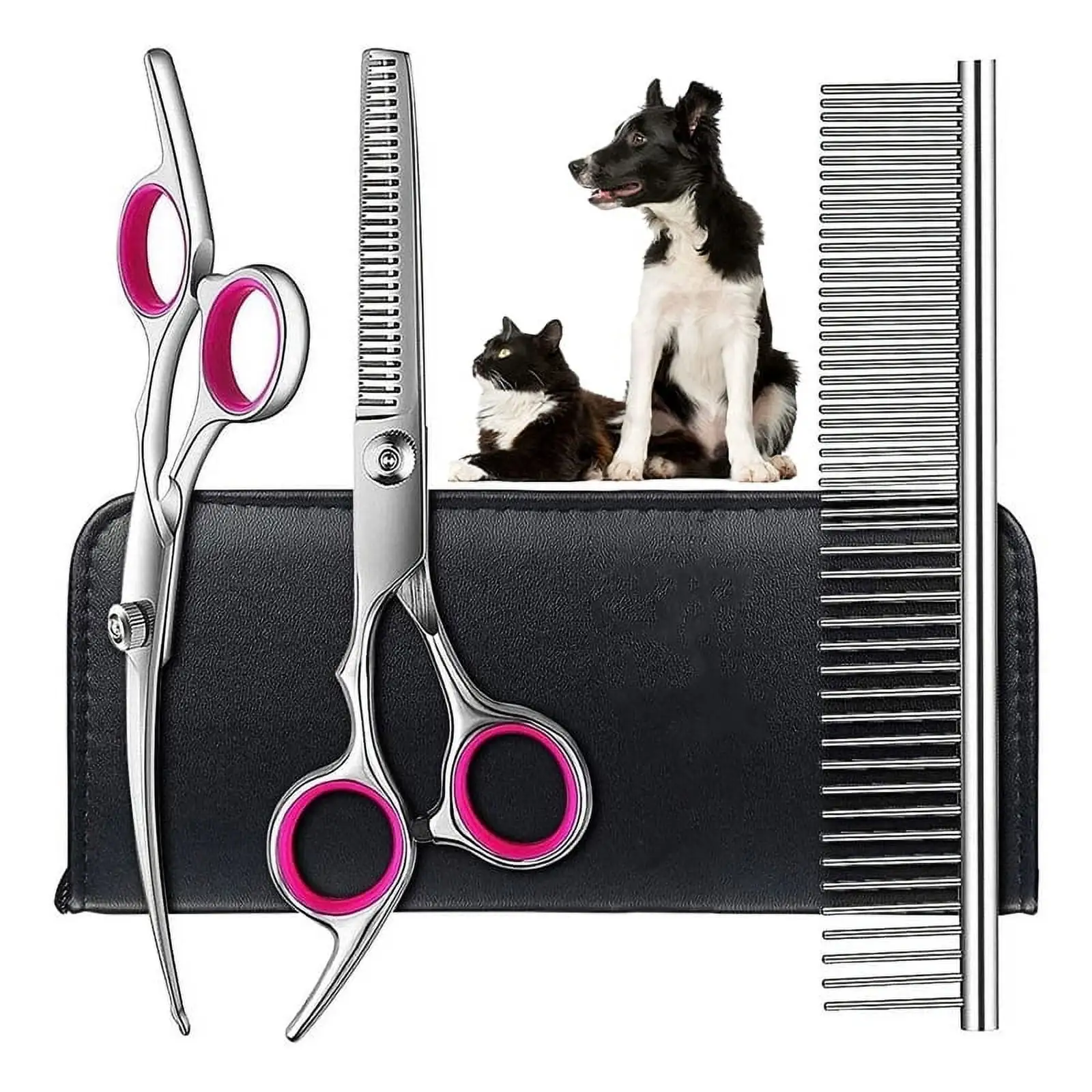 Safety Round Tip Pet Grooming Scissors Set Dog Cat Hair Cutting Tool Dog Cat Hair Care Grooming Scissors Kit