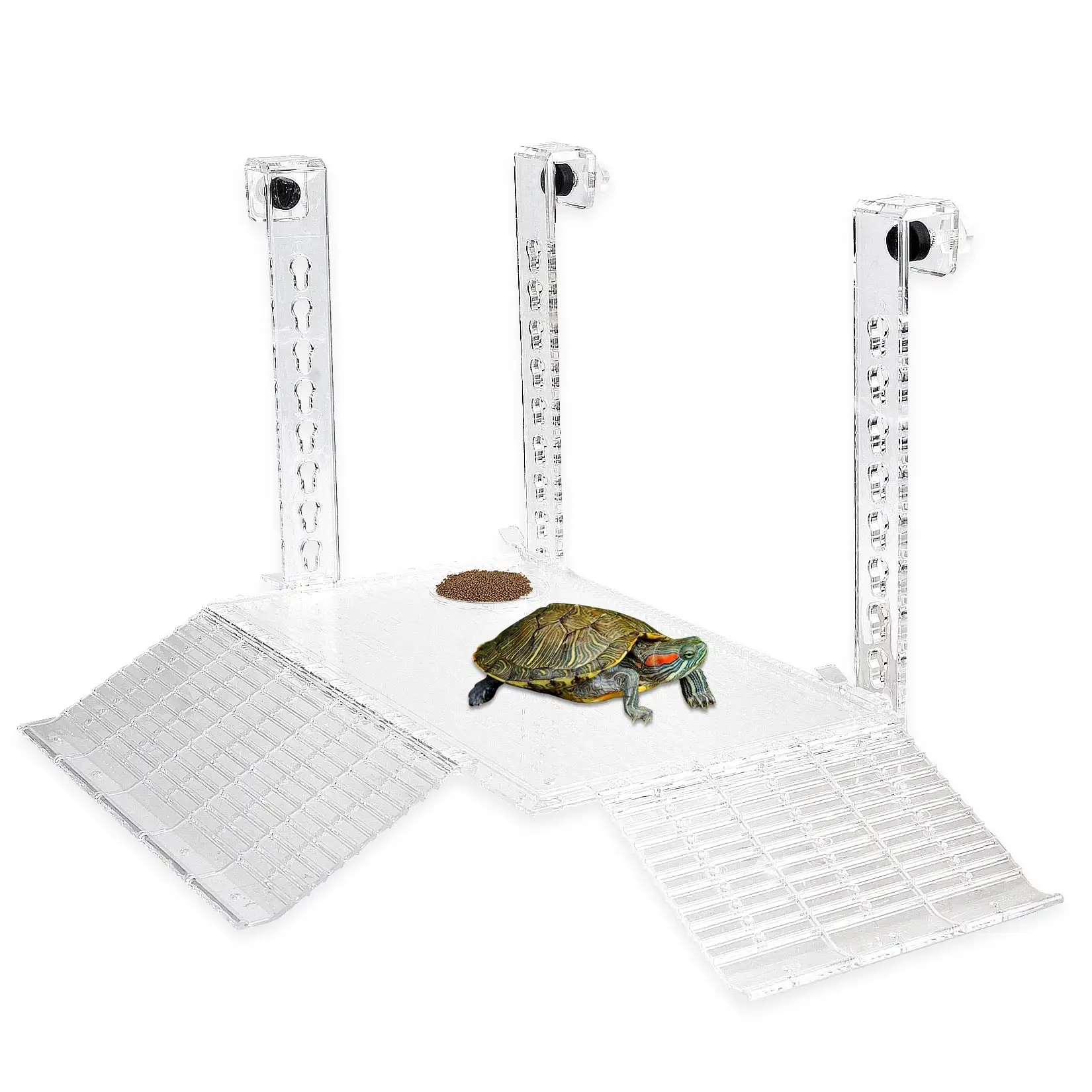 Saim Turtle Aquarium Rest Table. Turtle Pet Turtle Ramp Load-Bearing 3.5KG. Acrylic.Transparent