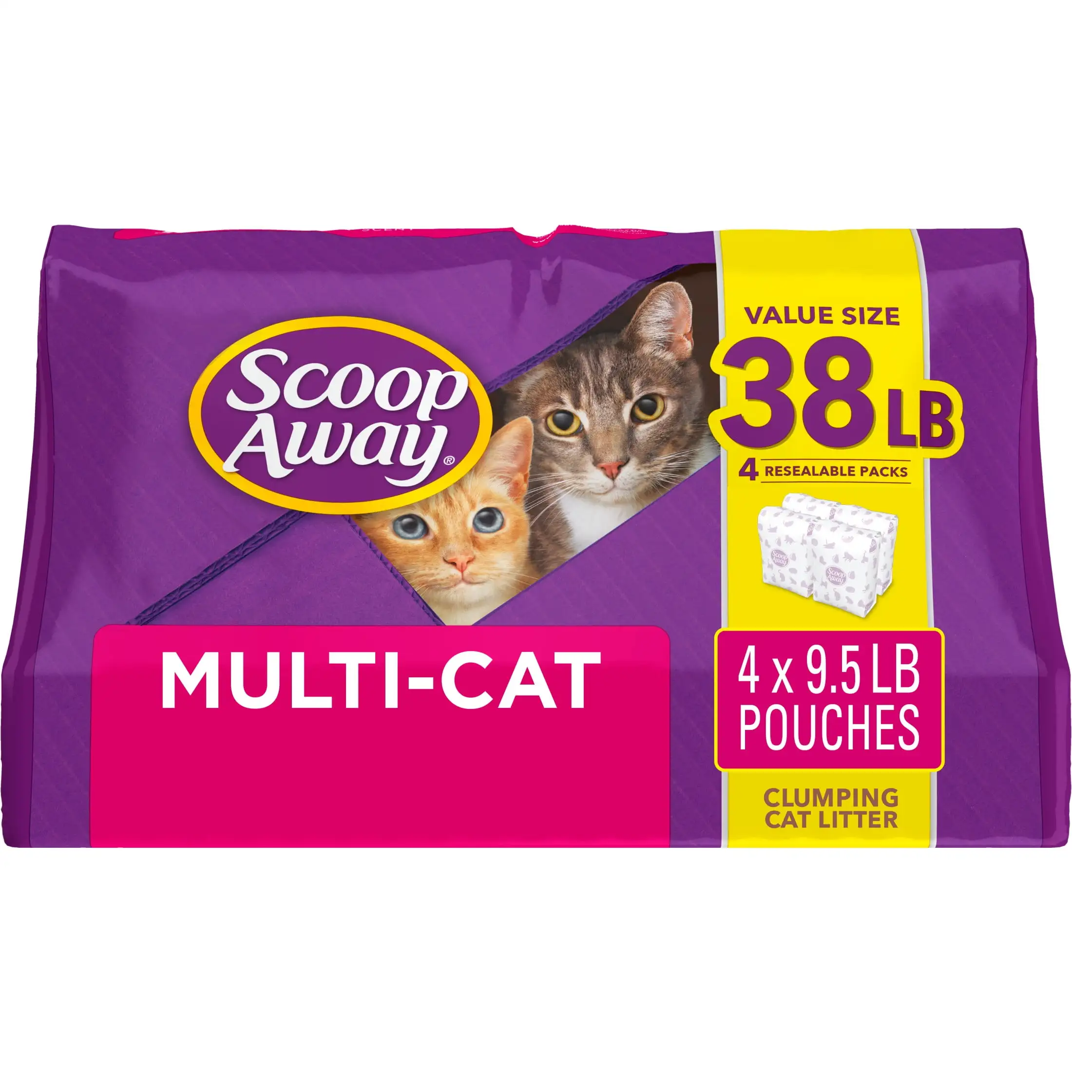 Scoop Away Extra Strength Multi-Cat Scented Litter. Clumping Cat Litter. 38 lb