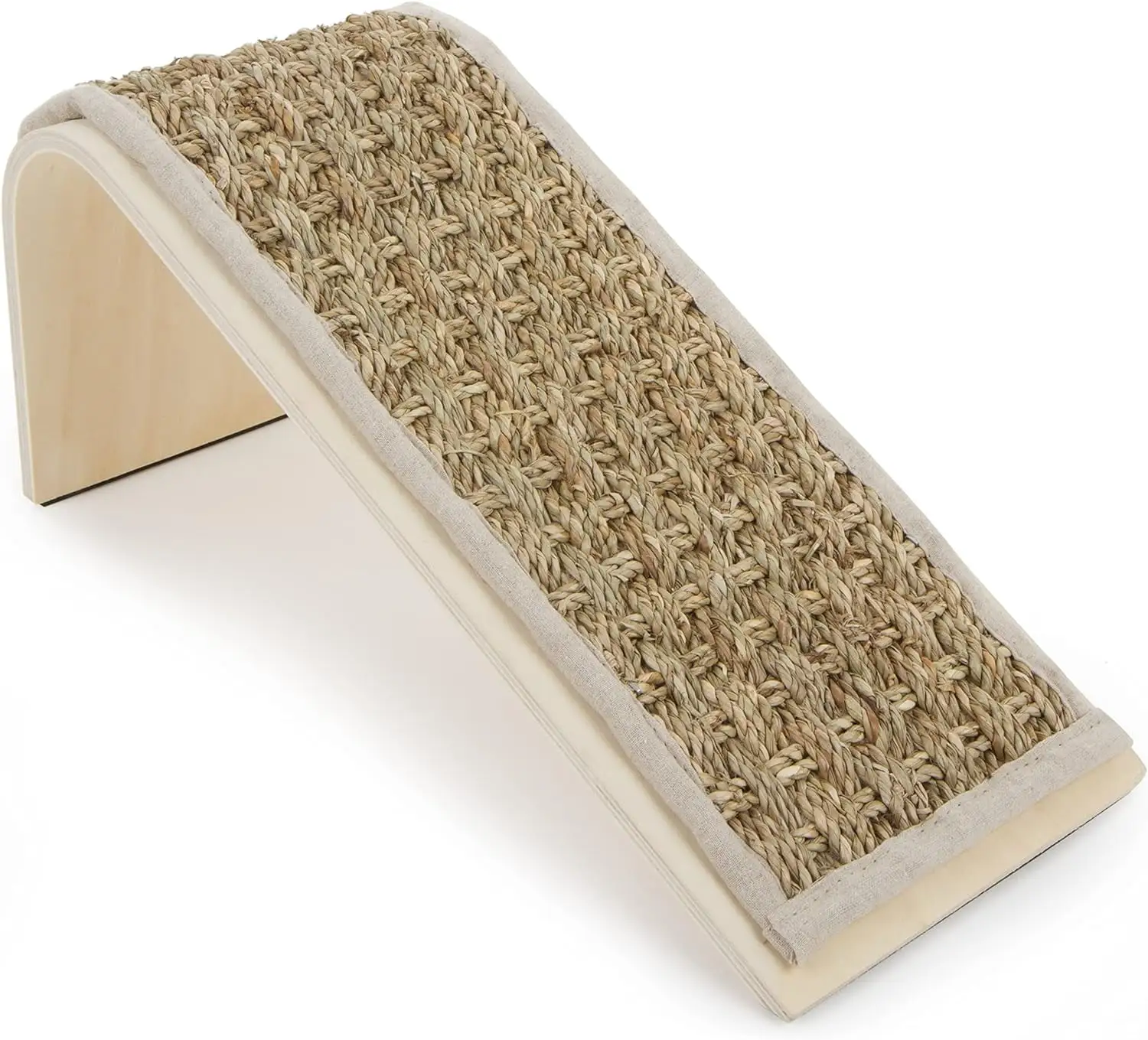 Sea Ramp Seagrass Angled Cat Scratcher. Catnip Included - Randomly Selected Color. One Size