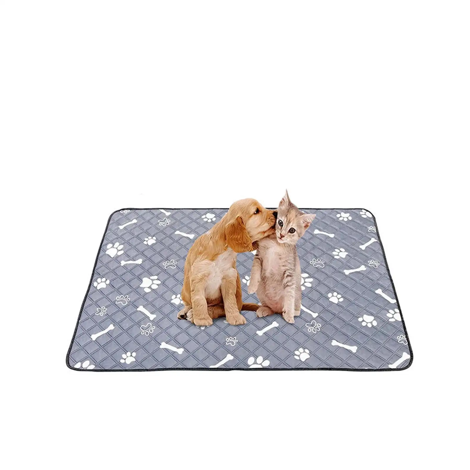 Self Warming Cats Bed Self Heating. Cats Dog Mat. Extra Warm Thermal Pet Pad for Indoor Outdoor Pet Non-Slip Bottom Washable Light Gray 28 X 40 Inch