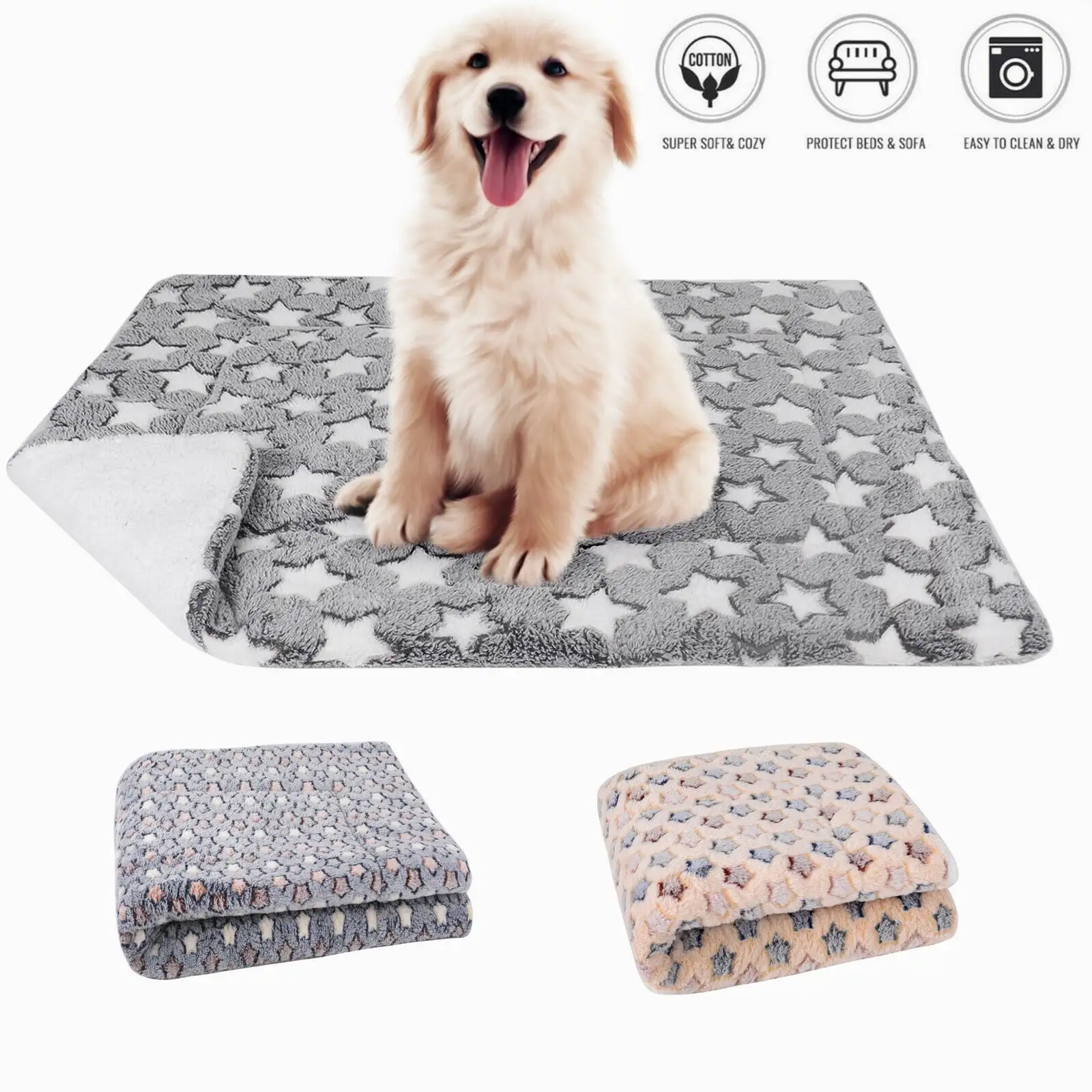 Sennaux Dog Bed Crate Pad Mat. Pet Kennel Pad Cage Cushion for Large Medium Small Dog Cat